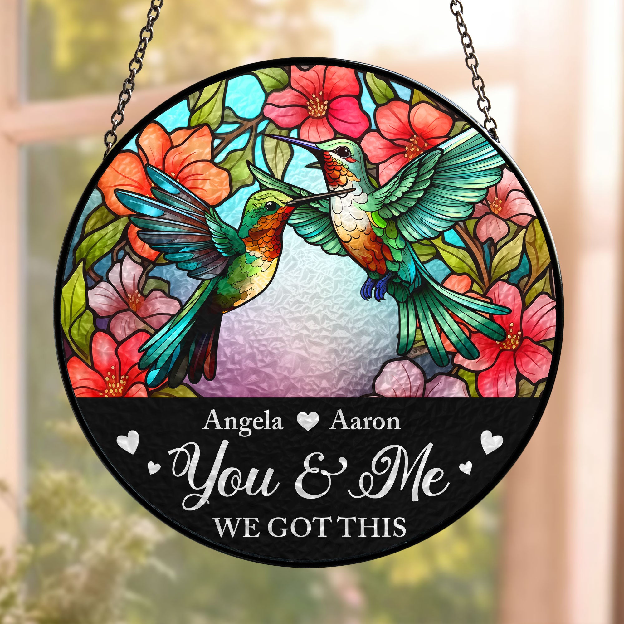 You And Me We Got This - Personalized Stained Glass Window Hanging Suncatcher