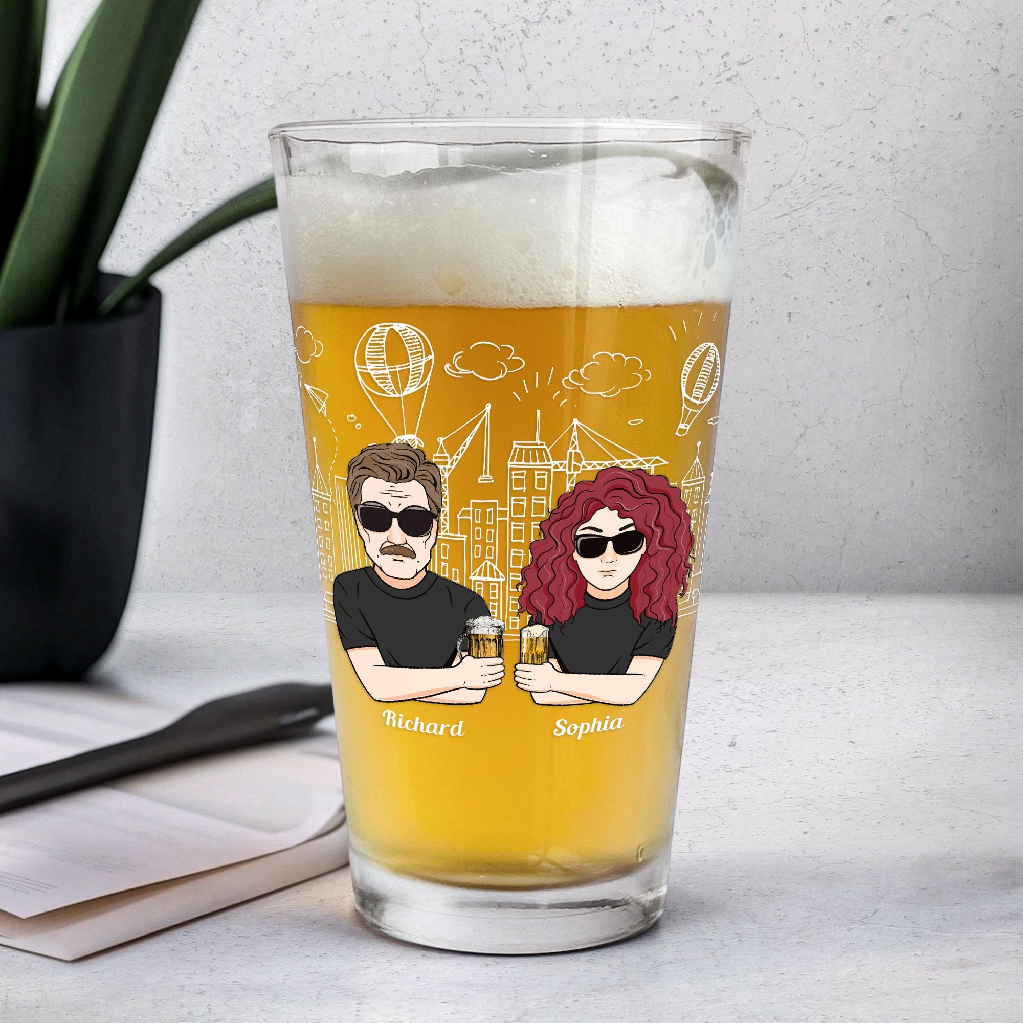 You Are A Great Husband - Personalized Beer Glass