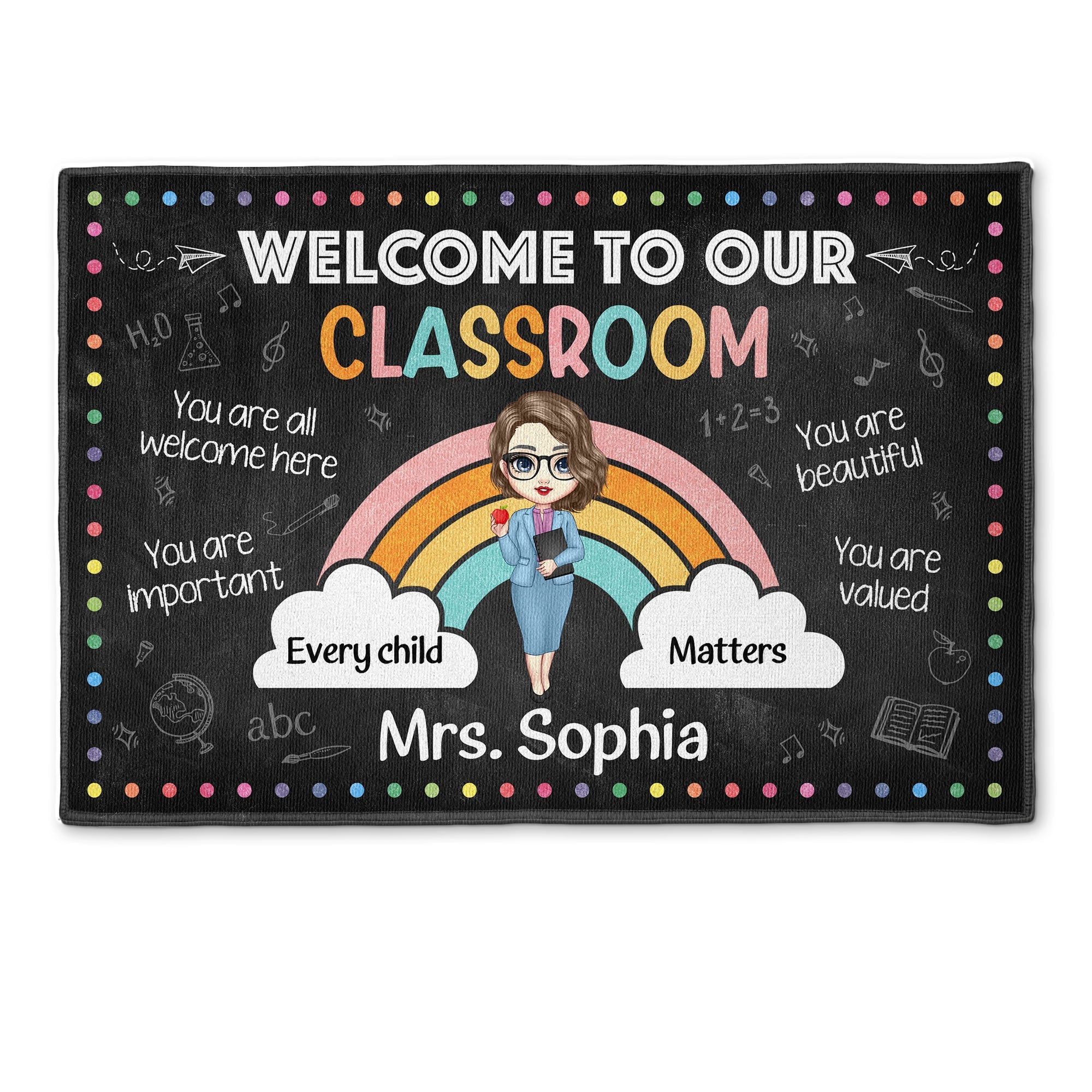 You Are All Welcome Here You Are Important Teacher - Personalized Doormat