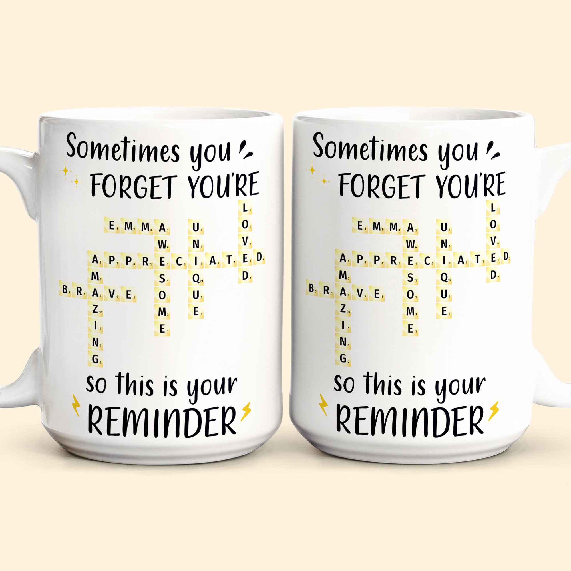 You Are Awesome Scrabble Name Affirmation - Personalized Mug