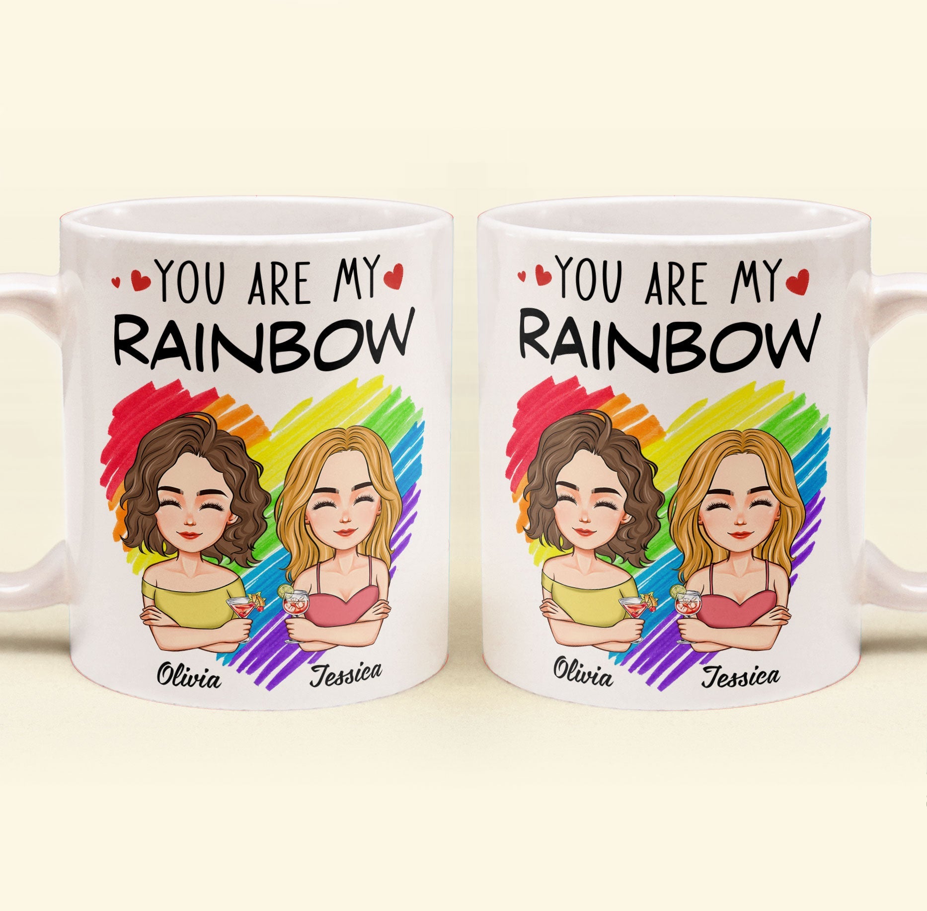 You Are My Rainbow - Personalized Mug