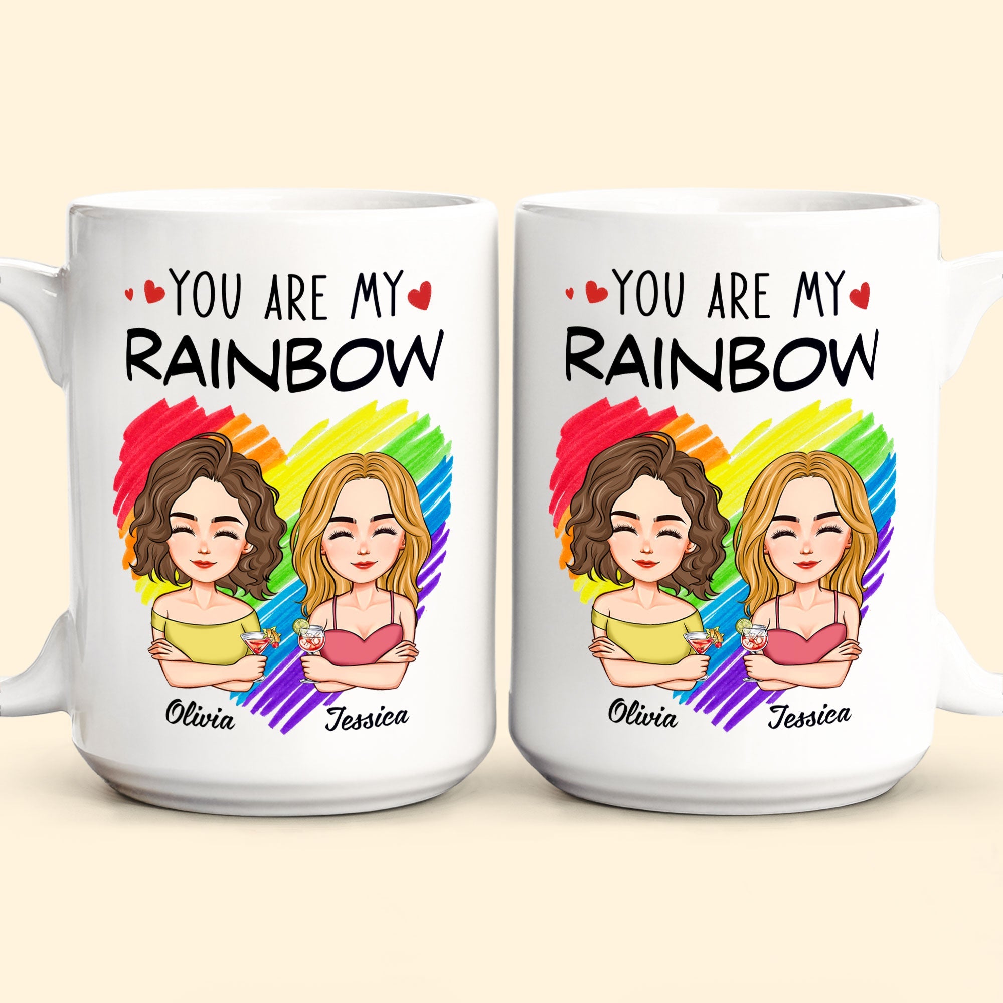 You Are My Rainbow - Personalized Mug