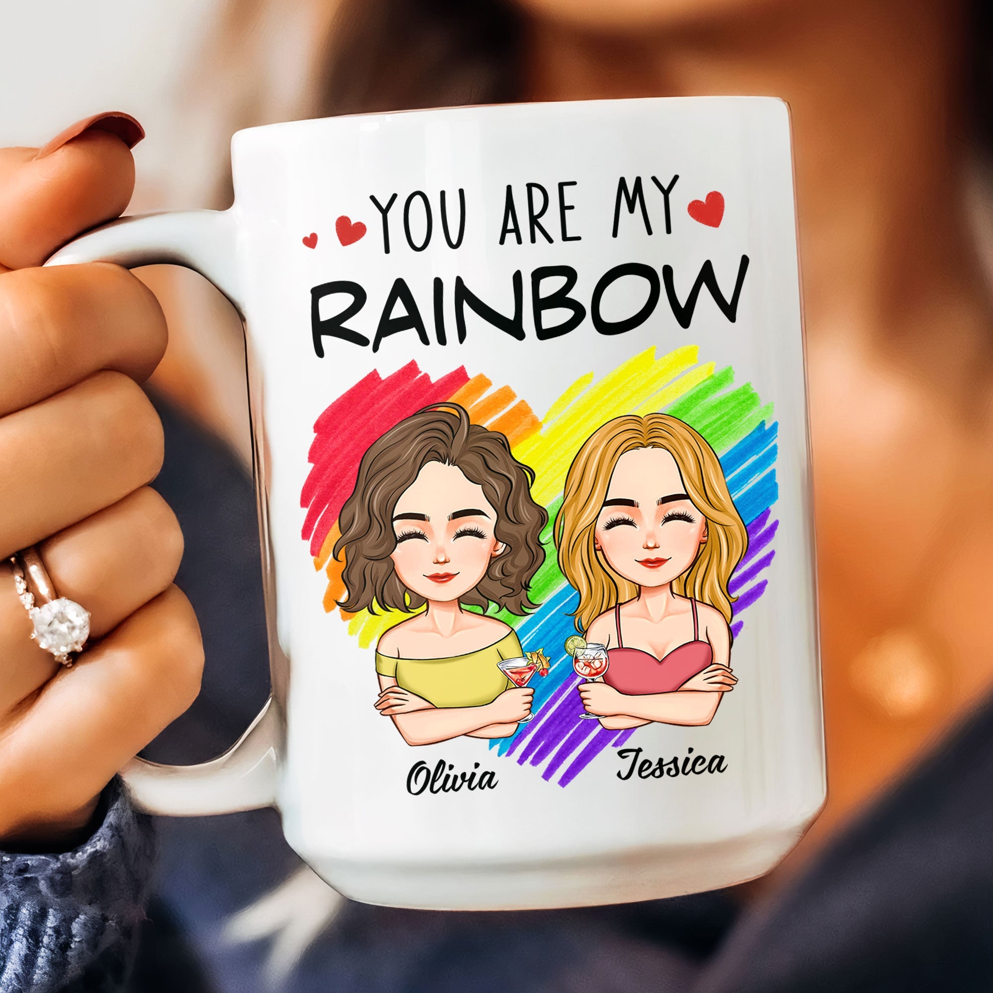 You Are My Rainbow - Personalized Mug