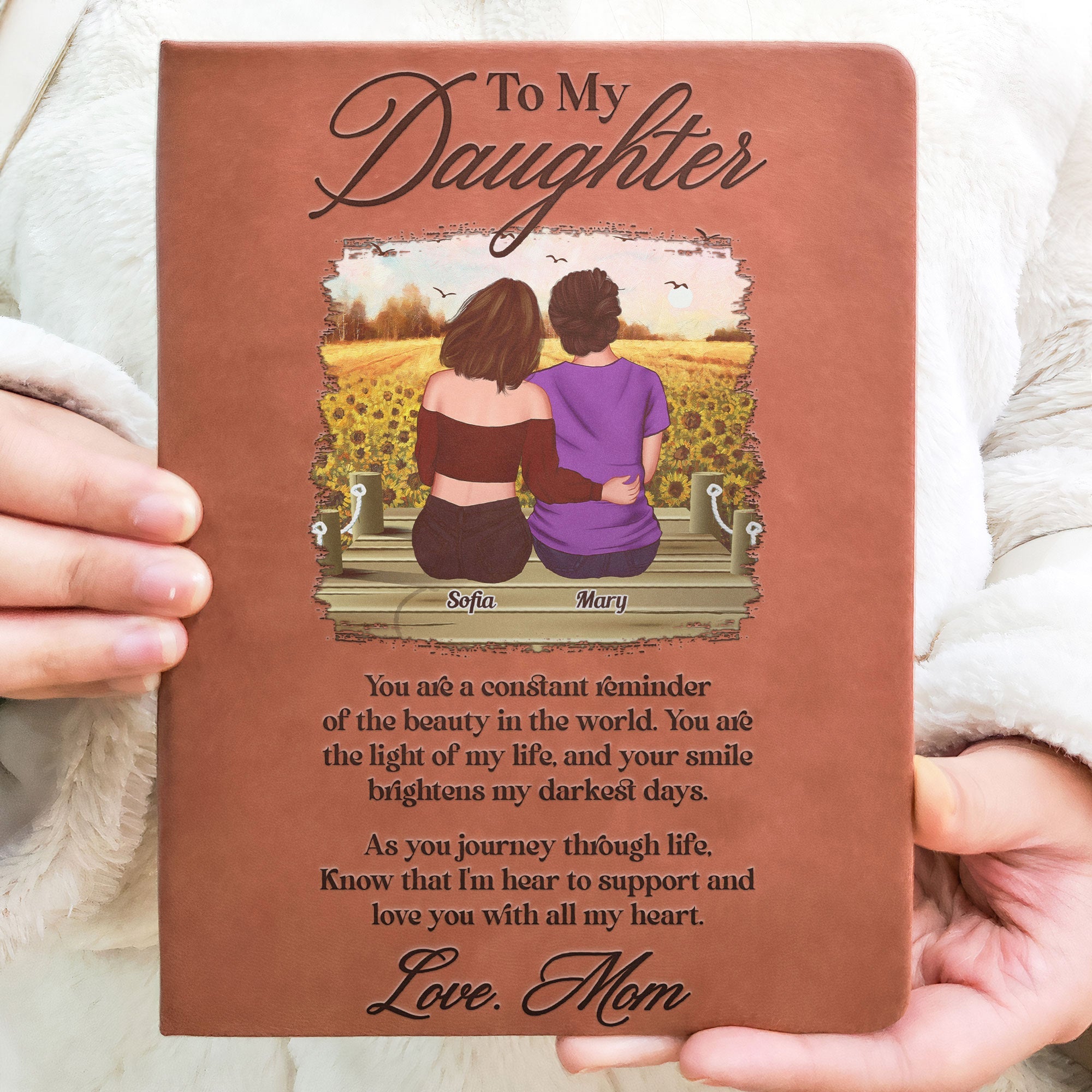 You Are The Light Of My Life - Personalized Leather Journal