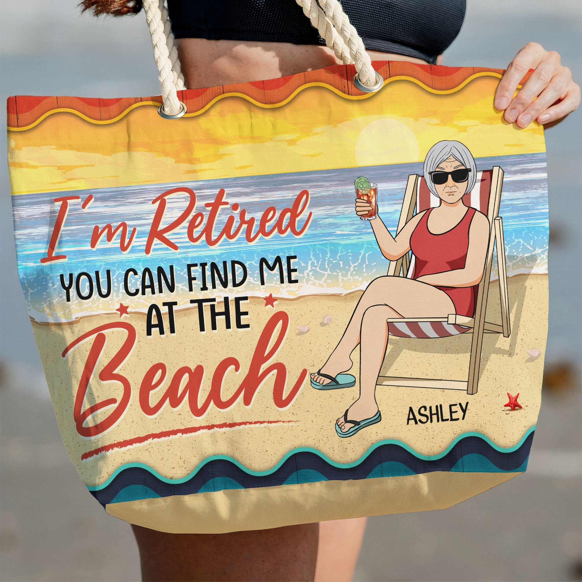 You Can Find Me At The Beach - Personalized Beach Bag