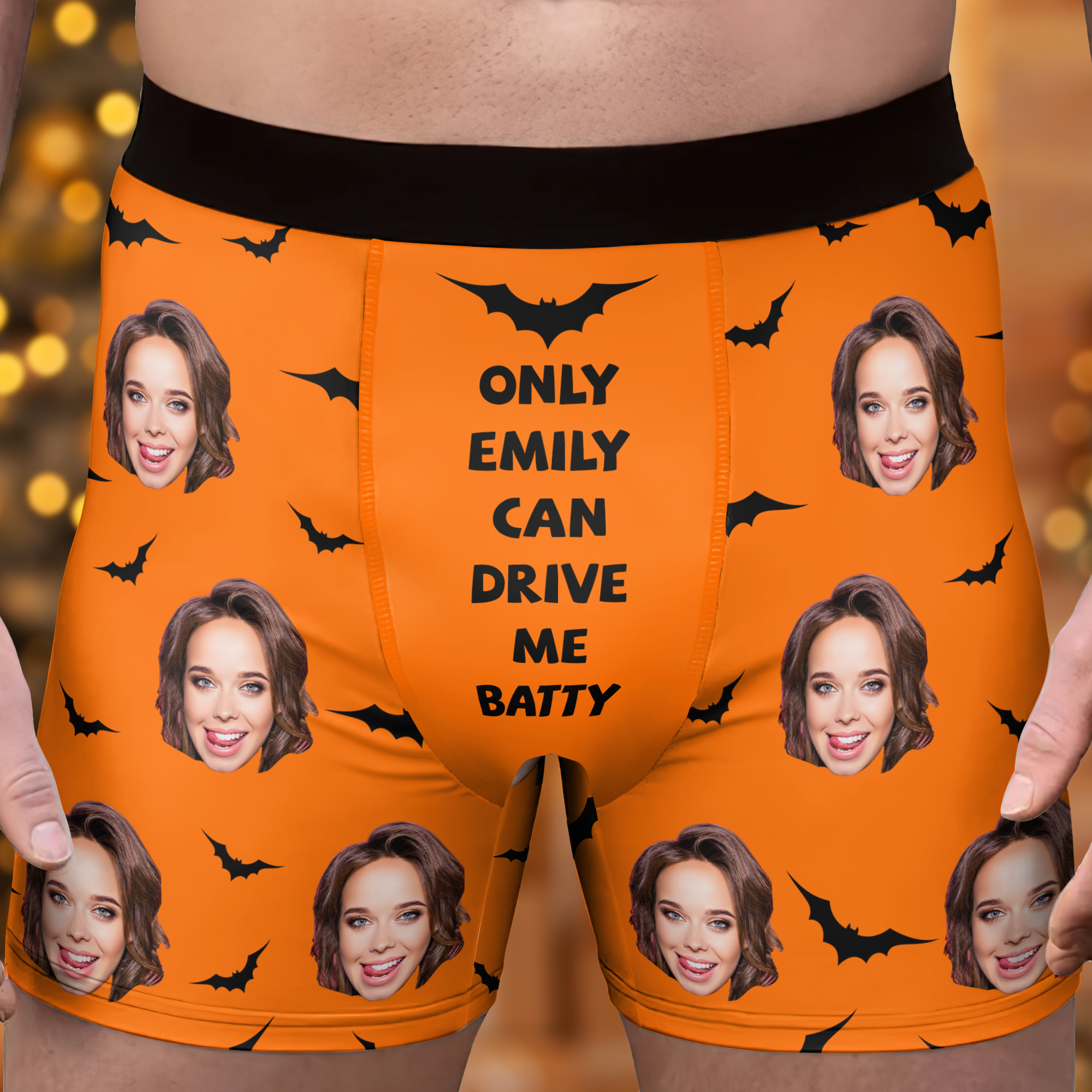 You Drive Me Batty - Personalized Photo Men's Boxer Briefs