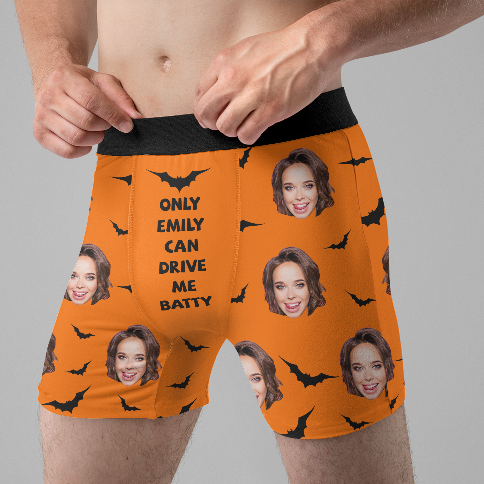 You Drive Me Batty - Personalized Photo Men's Boxer Briefs