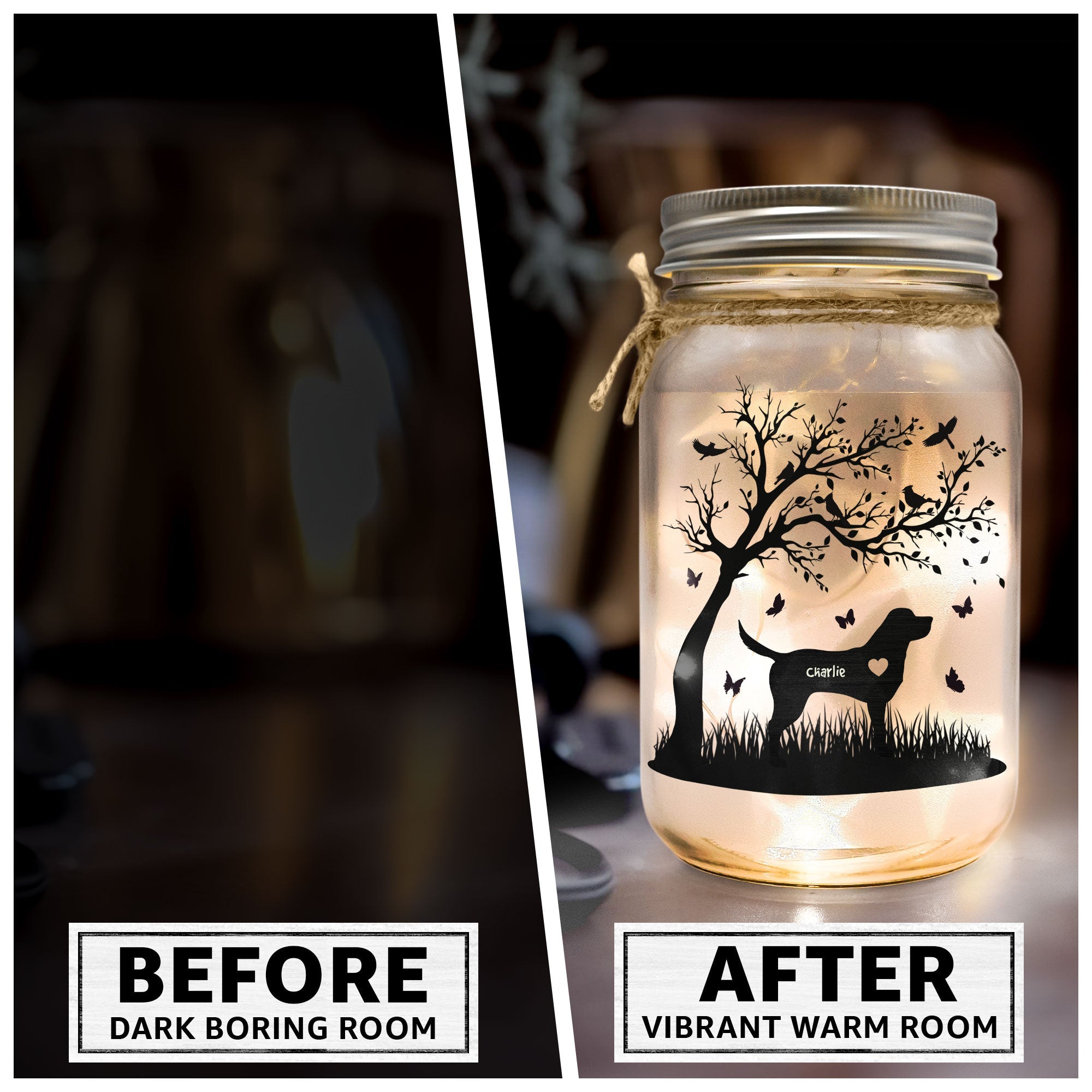 You Have Left My Life But You Will Never Leave My Heart - Personalized Mason Jar Light