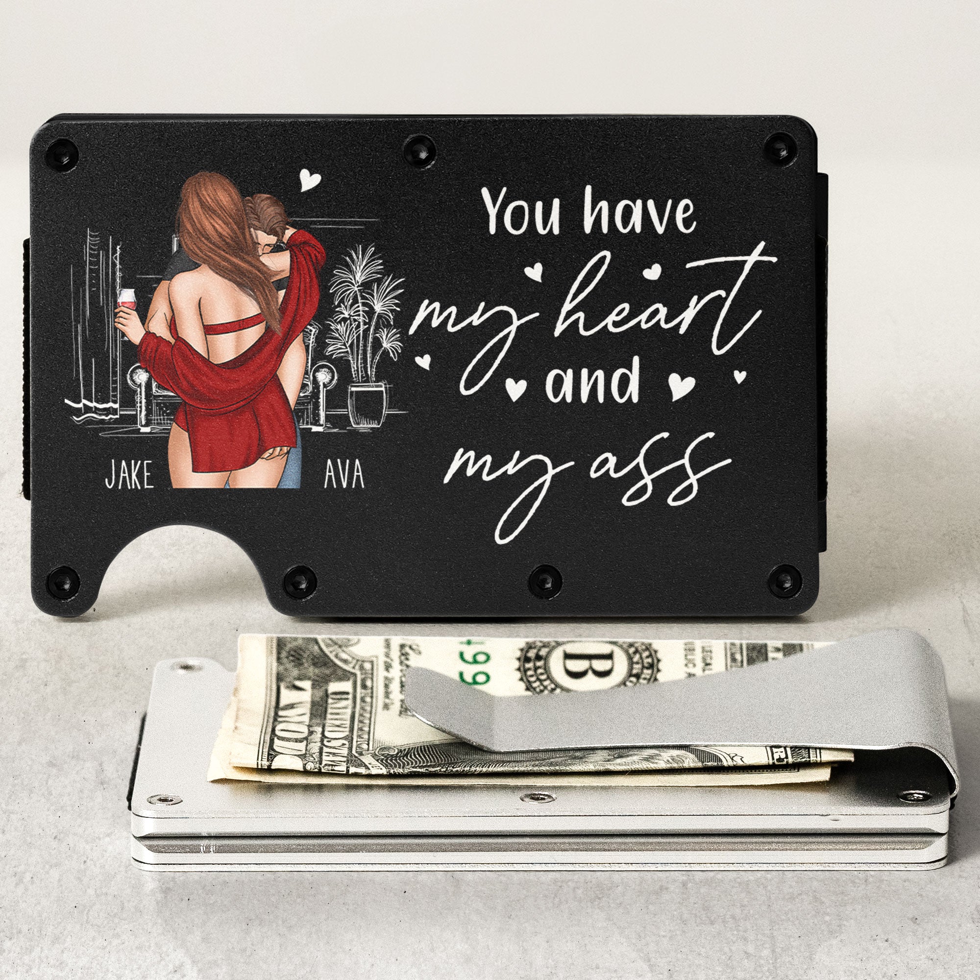 You Have My Heart - Personalized Metal Card Holder