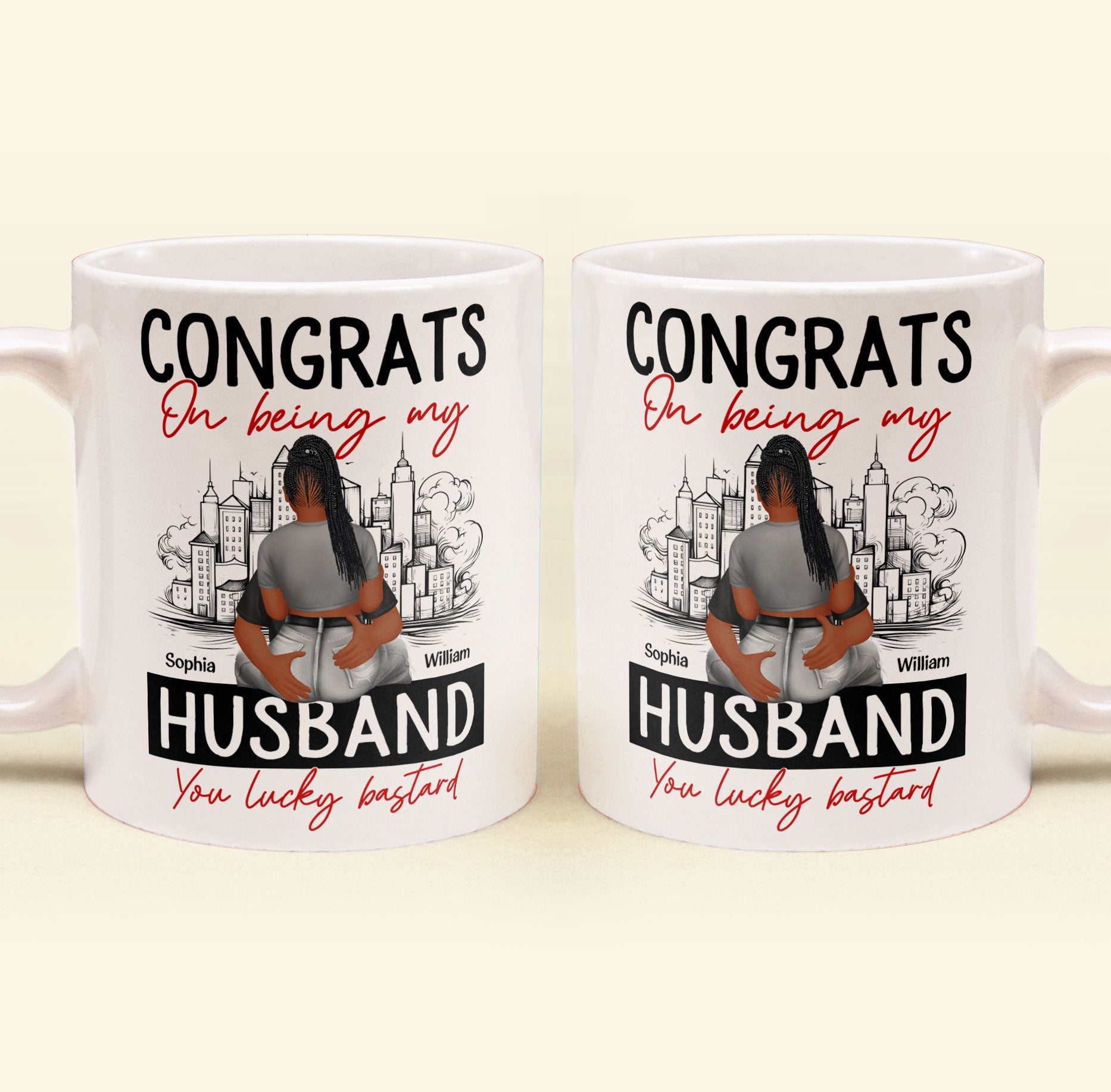 You Lucky Bastard - Personalized Mug