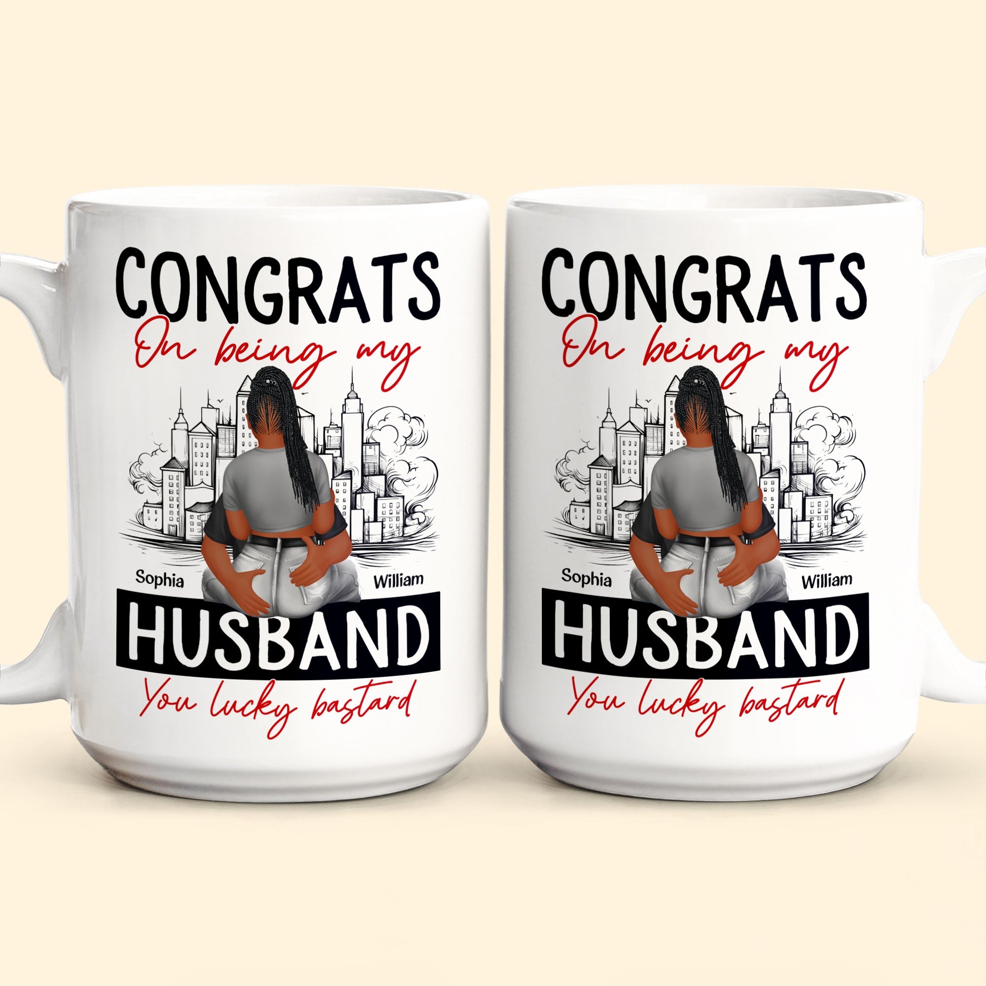 You Lucky Bastard - Personalized Mug