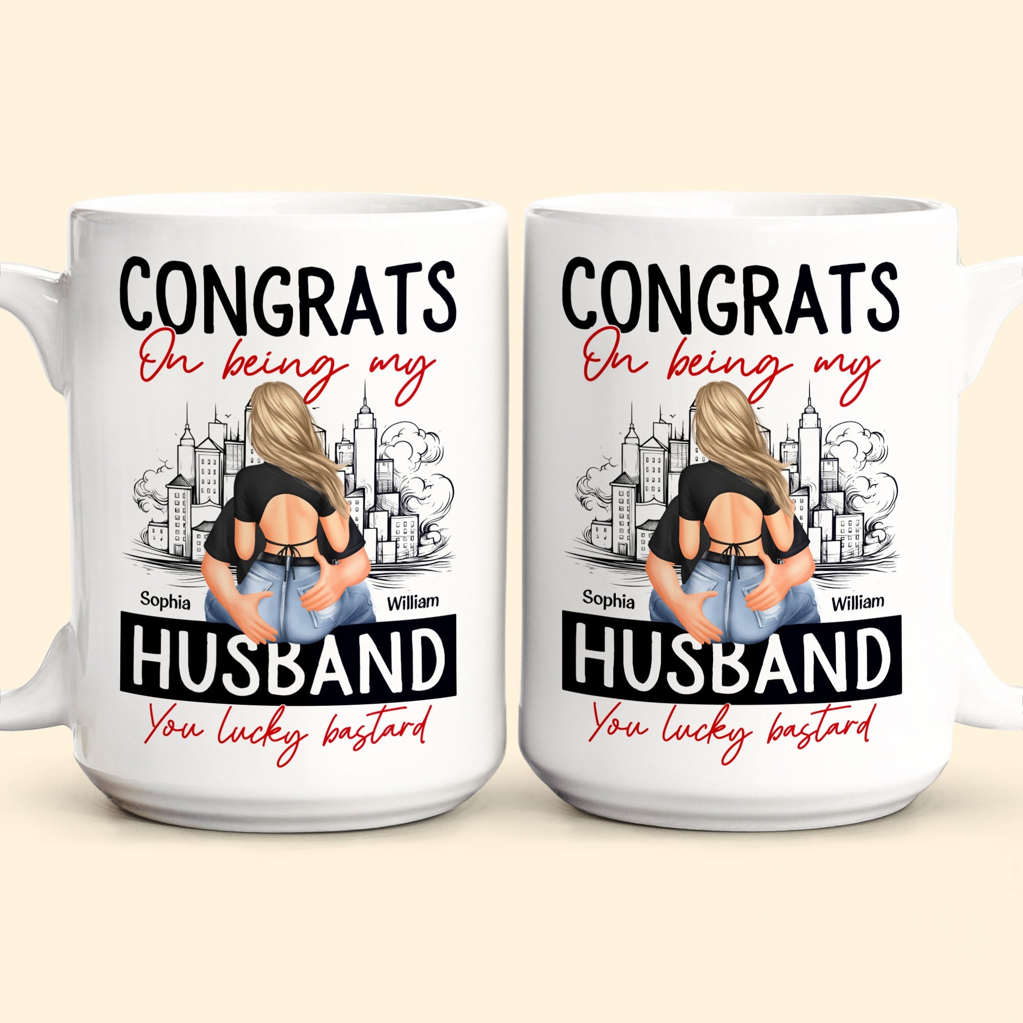 Congrats On Being My Boyfriend - Personalized Mug - Anniversary Gifts For Men, Husband, Him, Boyfriend