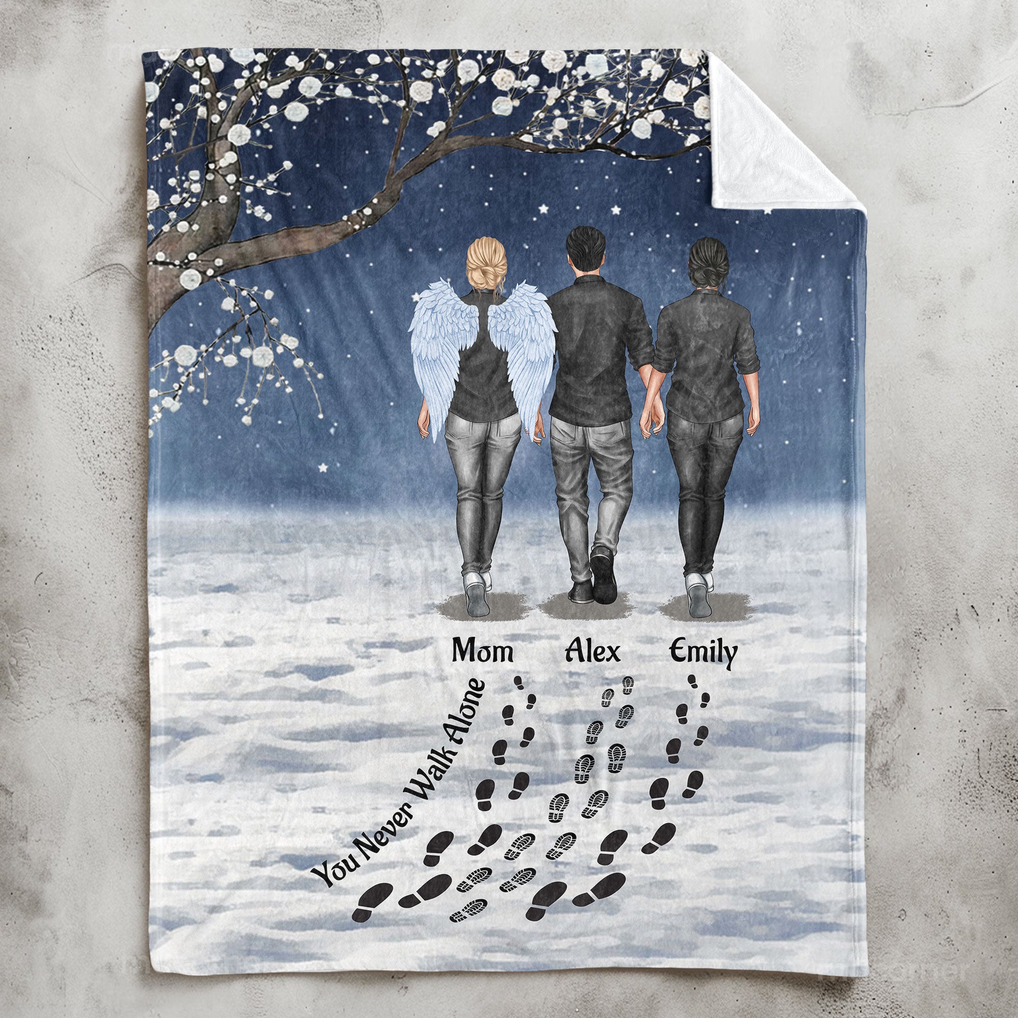 You Never Walk Alone I’m Always With You - Personalized Blanket