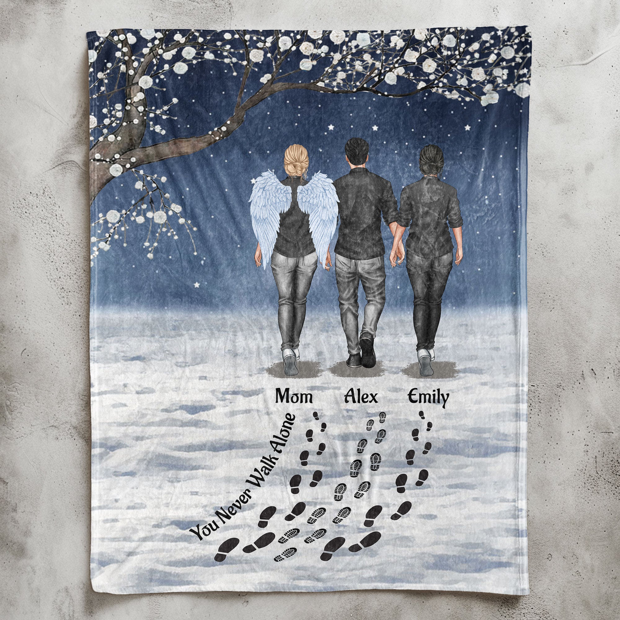 You Never Walk Alone I’m Always With You - Personalized Blanket