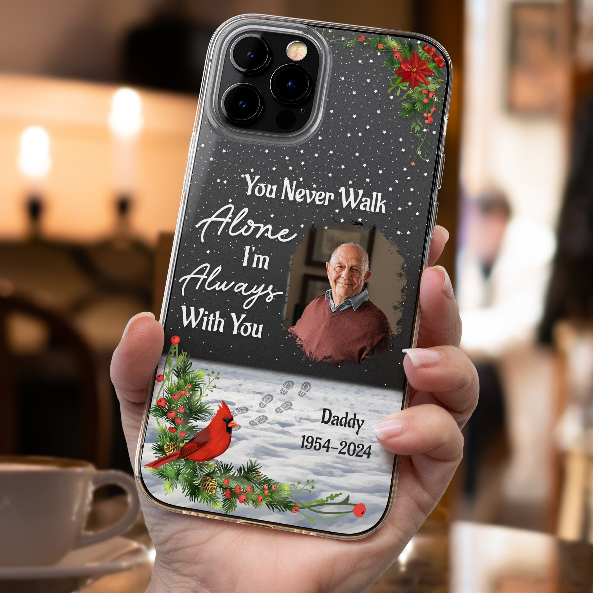 You Never Walk Alone I'm Always With You - Personalized Photo Clear Phone Case