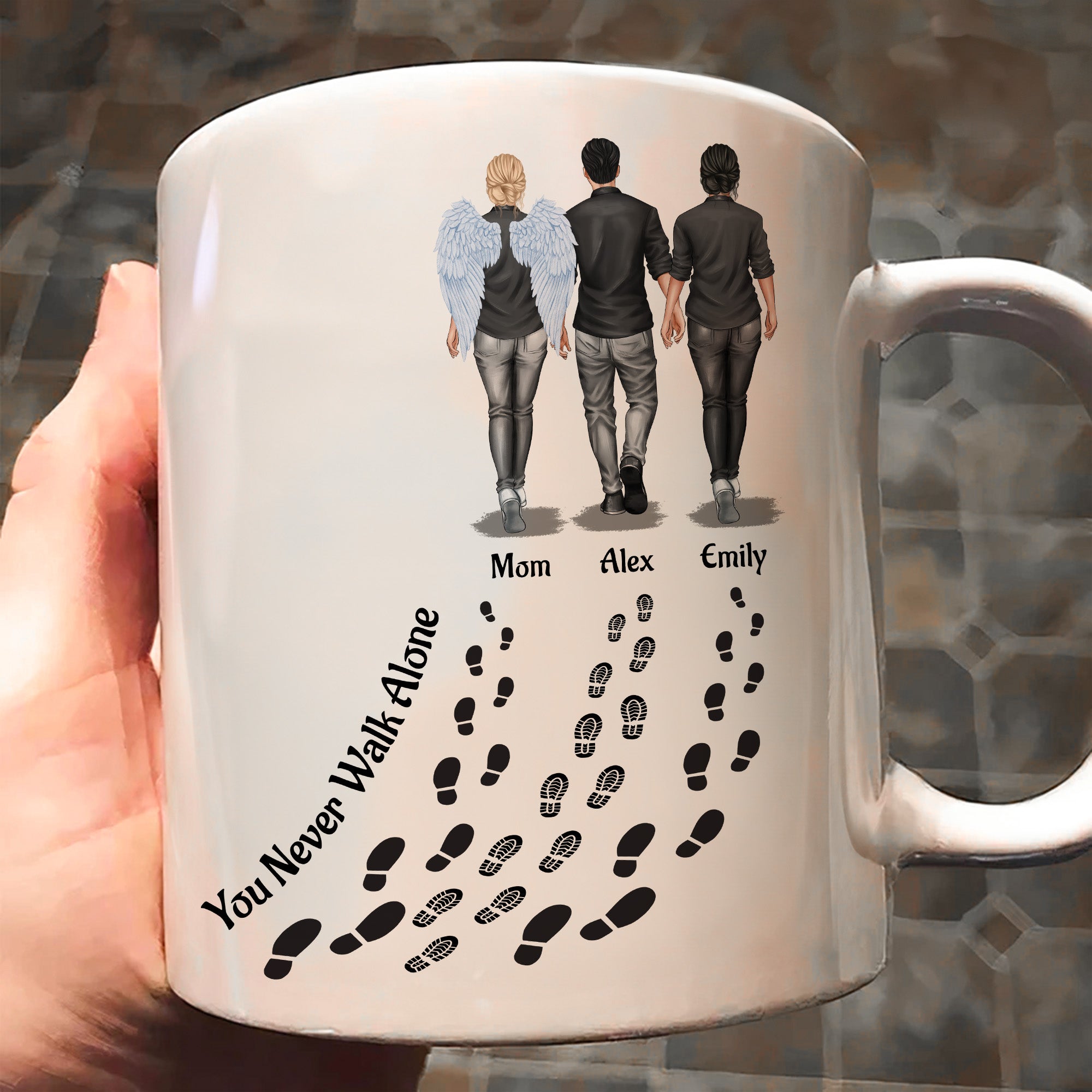 You Never Walk Alone - Memorial Gifts For Loss Of Loved Ones - Personalized Mug