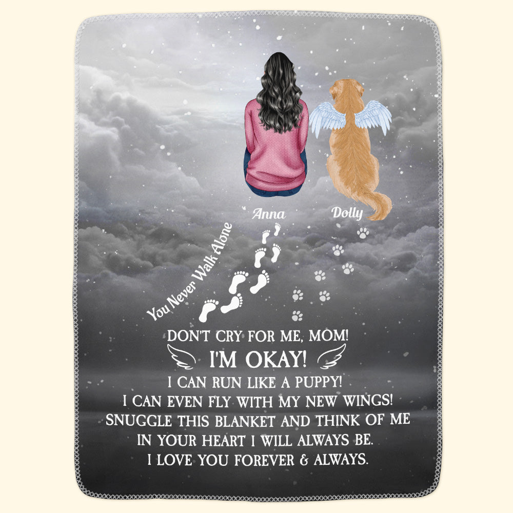 You Never Walk Alone Pet Loss Memorial - Personalized Blanket