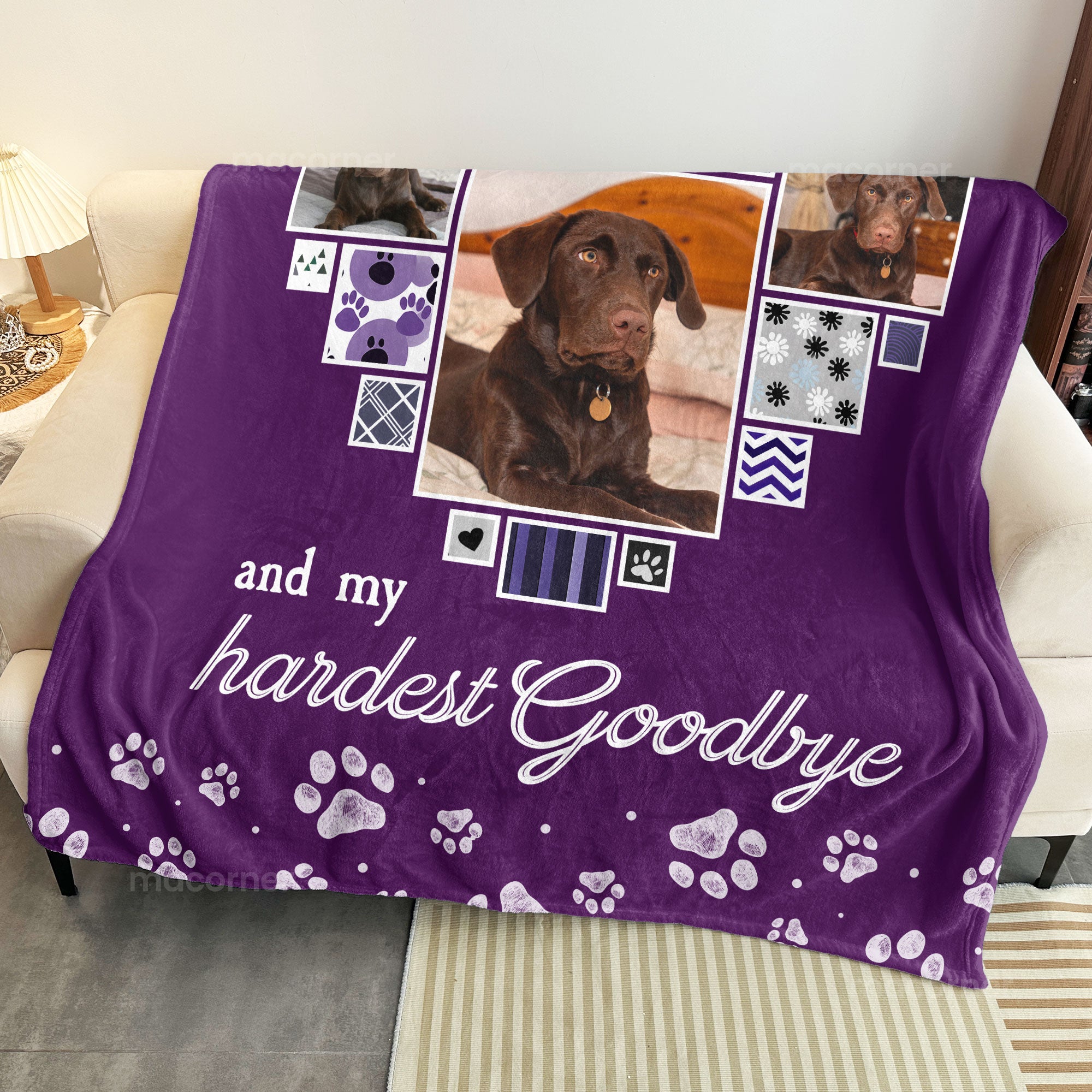 You Were My Favorite Hello Pet Loss - Personalized Photo Blanket