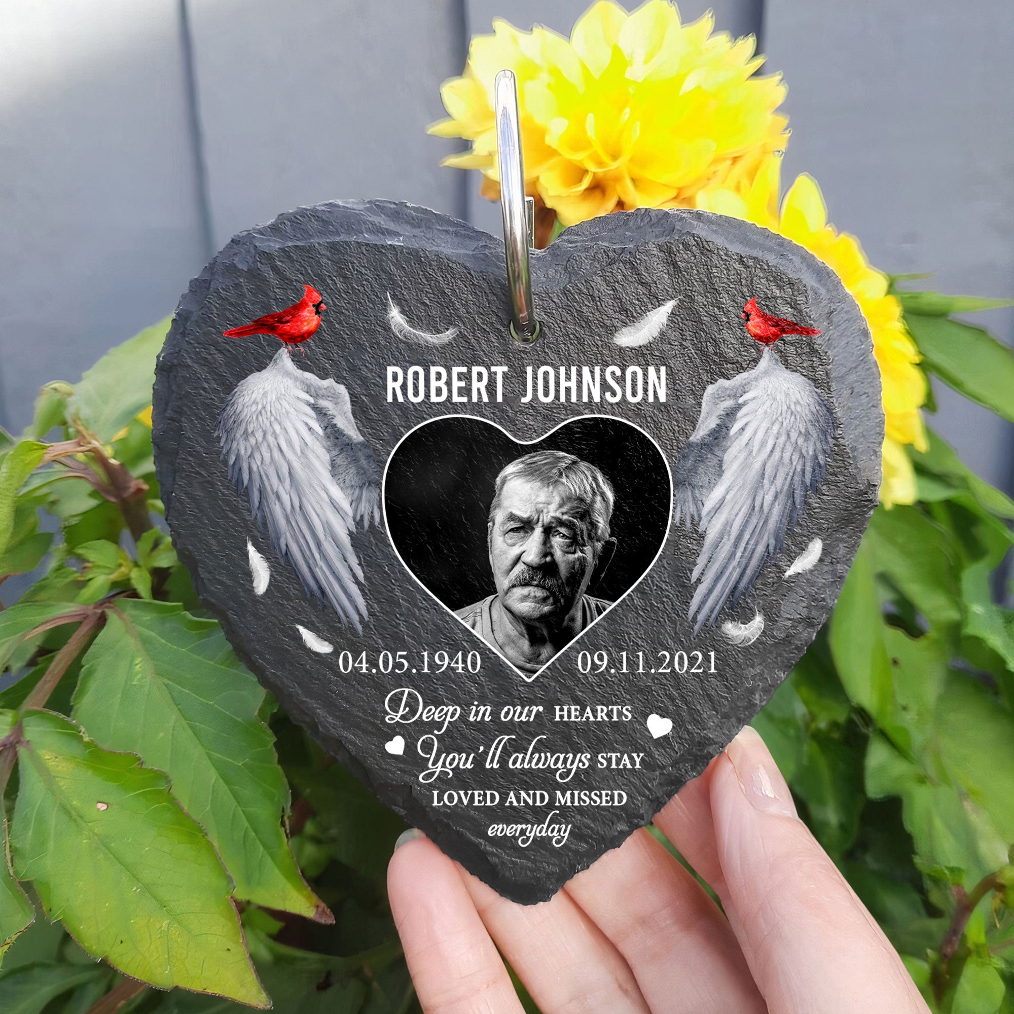 You Will Always Be Loved - Personalized Memorial Garden Slate And Hook