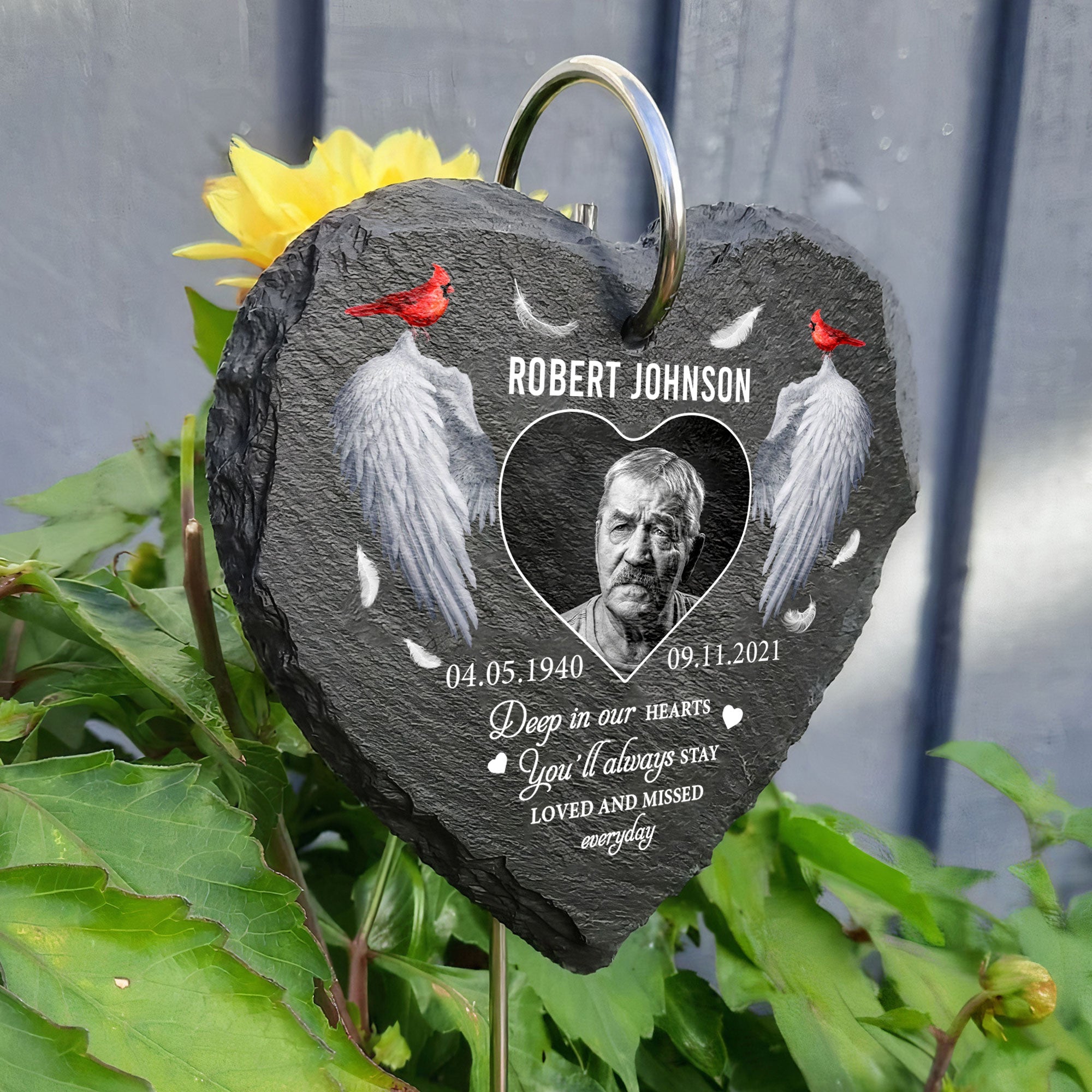 You Will Always Be Loved - Personalized Memorial Garden Slate And Hook