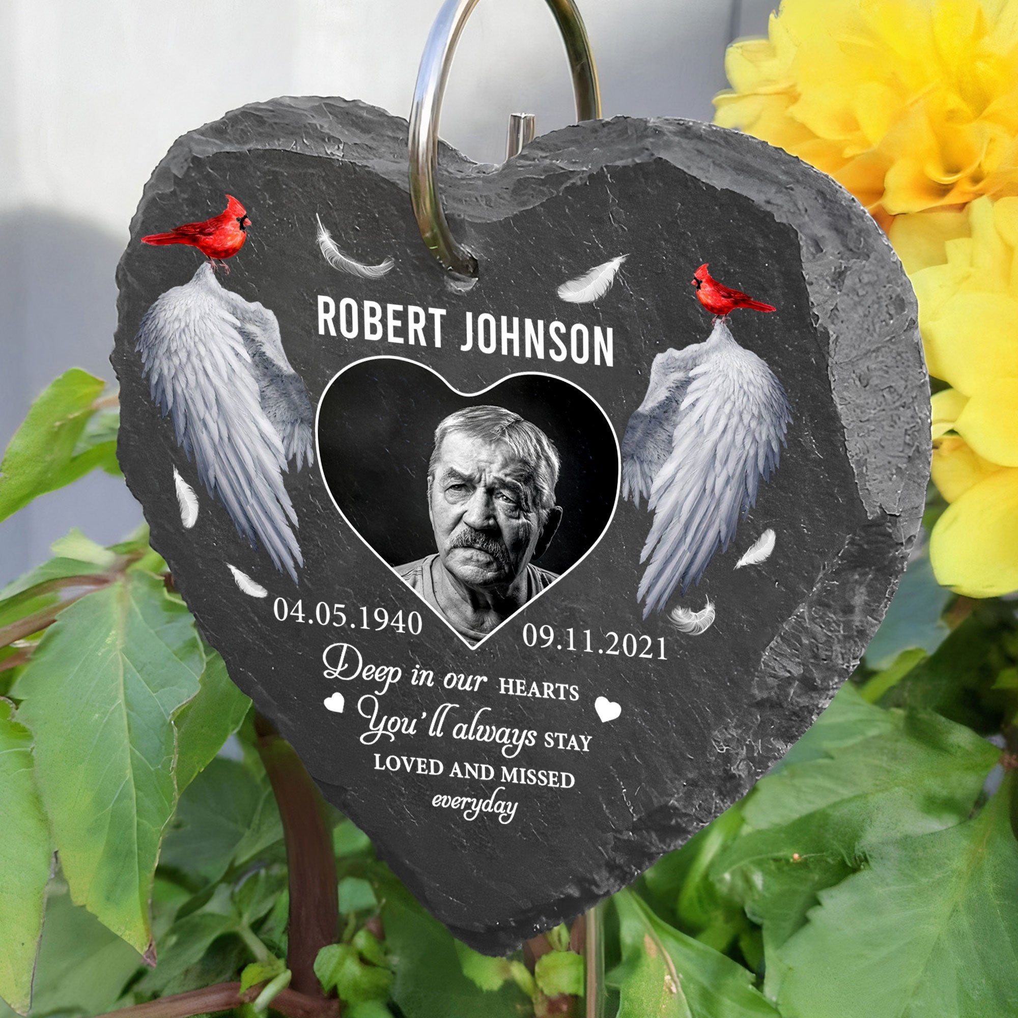 You Will Always Be Loved - Personalized Memorial Garden Slate And Hook