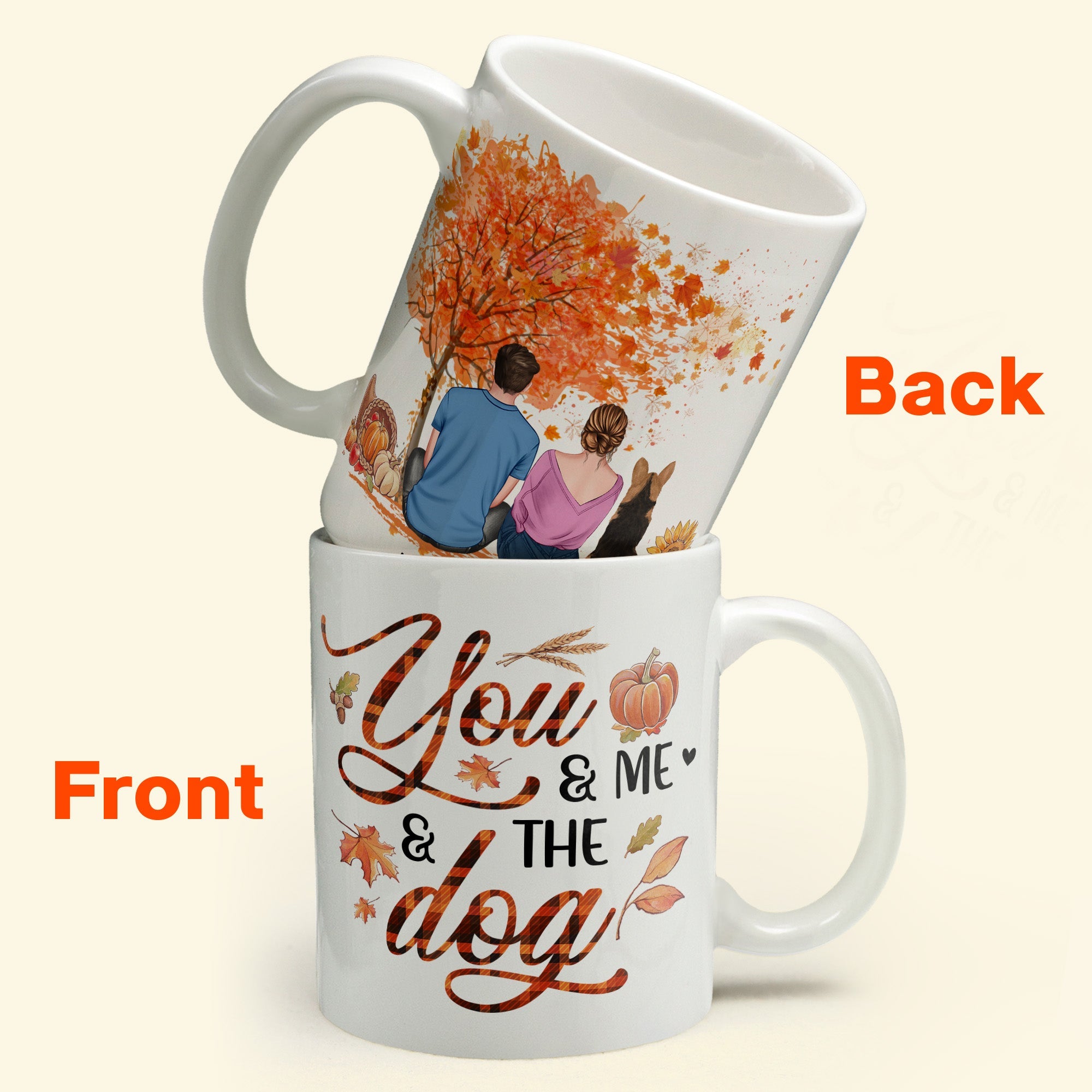 You & Me And The Dog - Personalized Mug