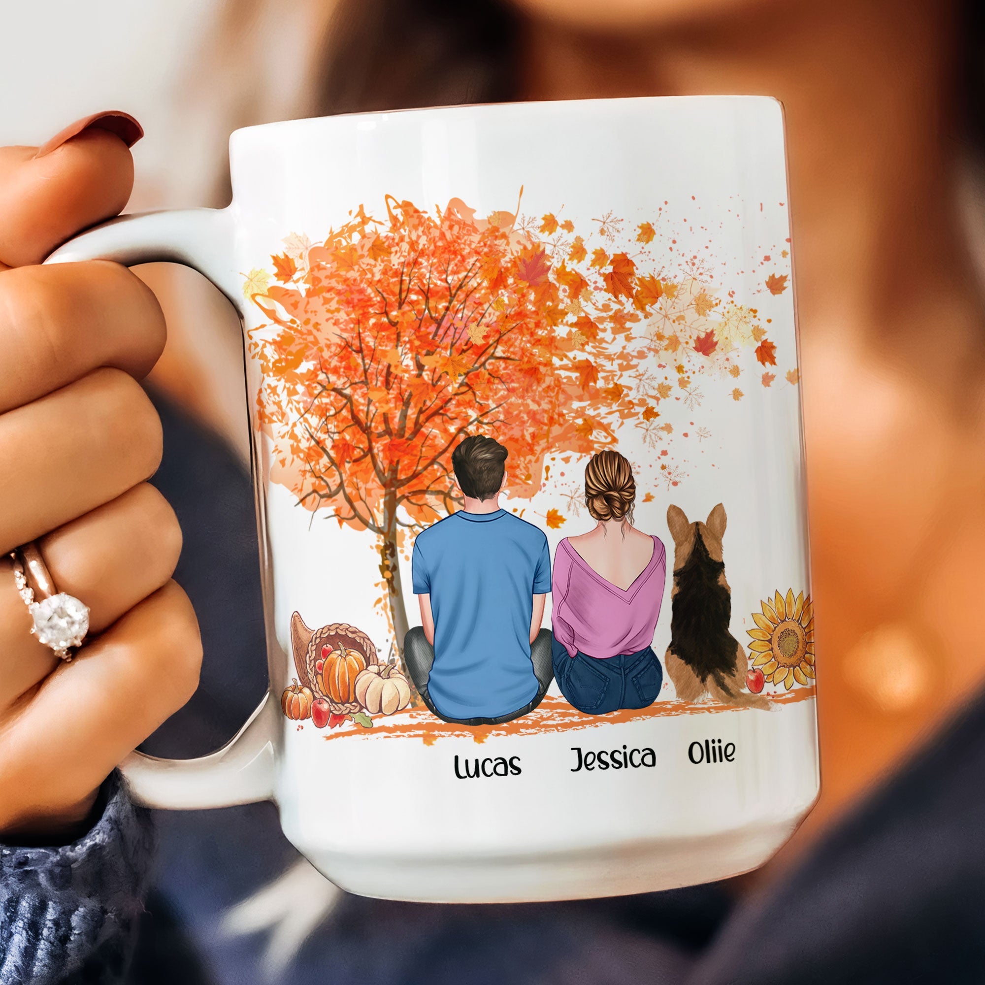 You & Me And The Dog - Personalized Mug