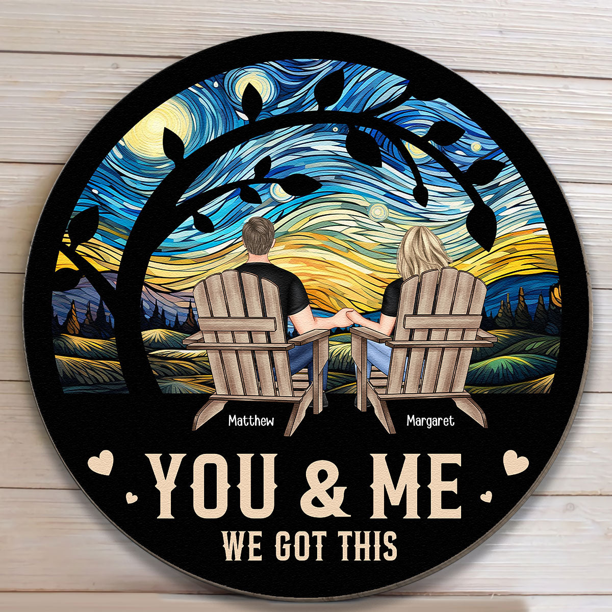 You & Me We Got This Anniversary Gift - Personalized Wood Sign