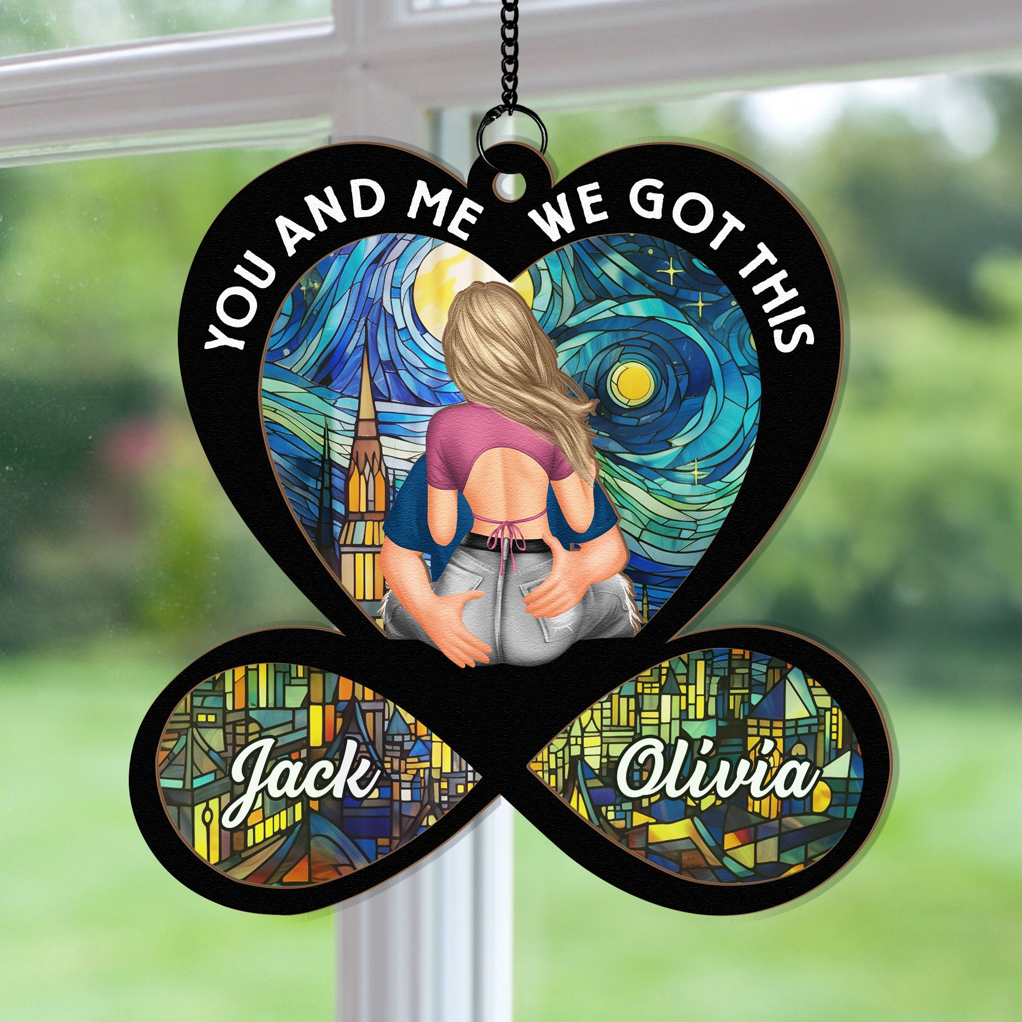 You & Me We Got This Couples - Personalized Window Hanging Suncatcher Ornament