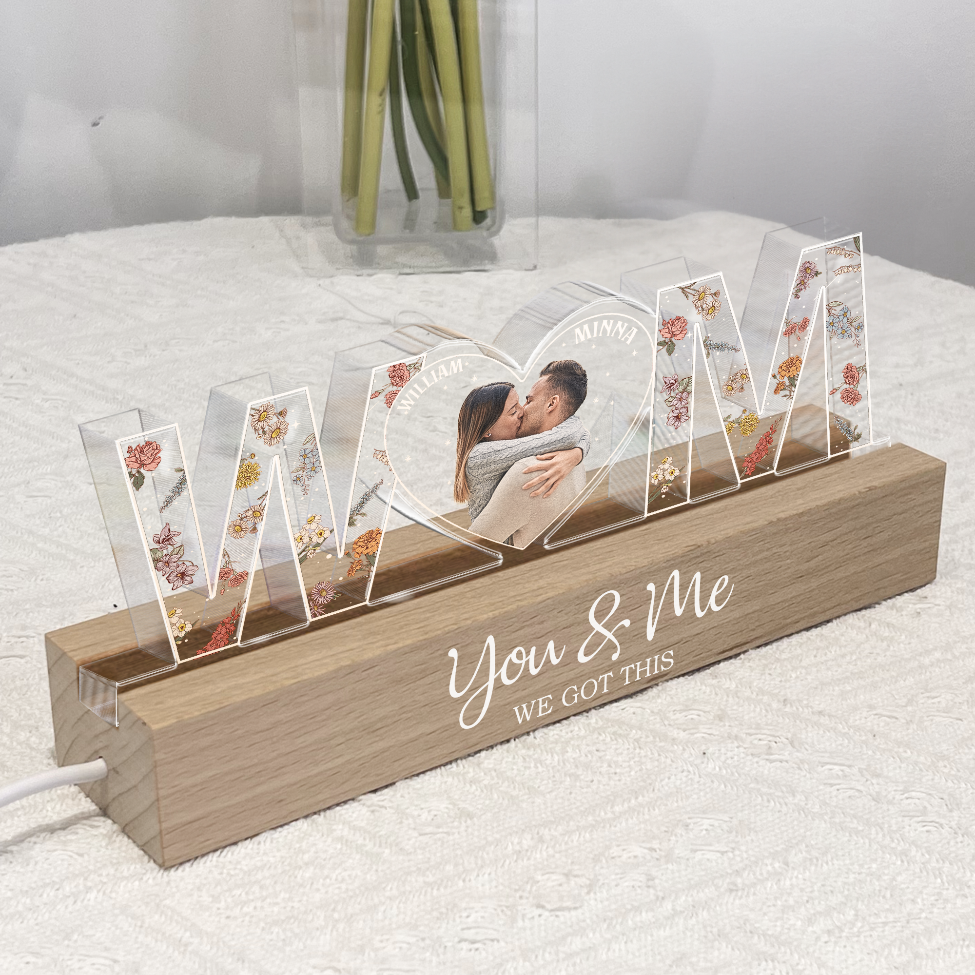 You & Me We Got This Custom Photo - Personalized Photo LED Night Light