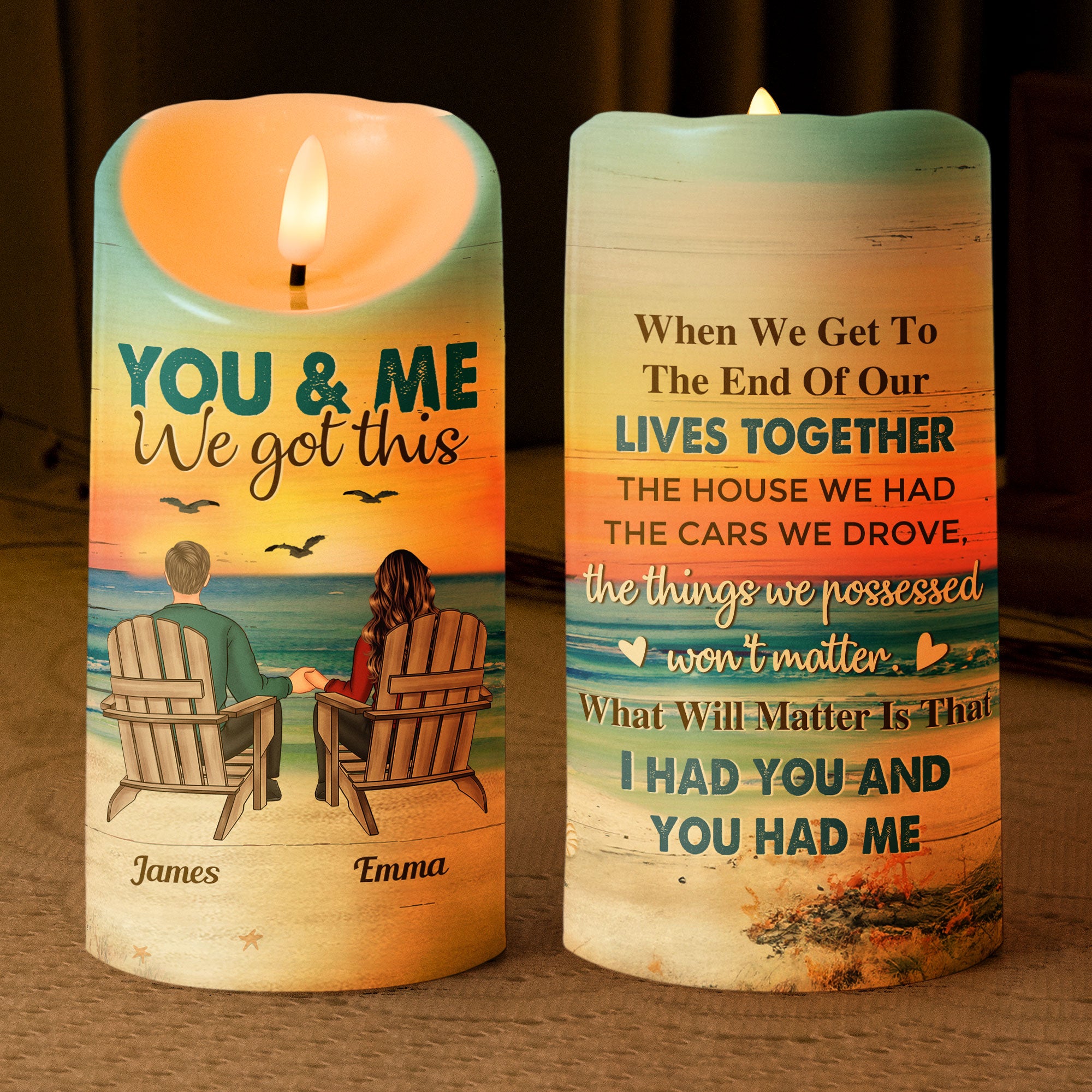 You & Me We Got This - Personalized LED Candle