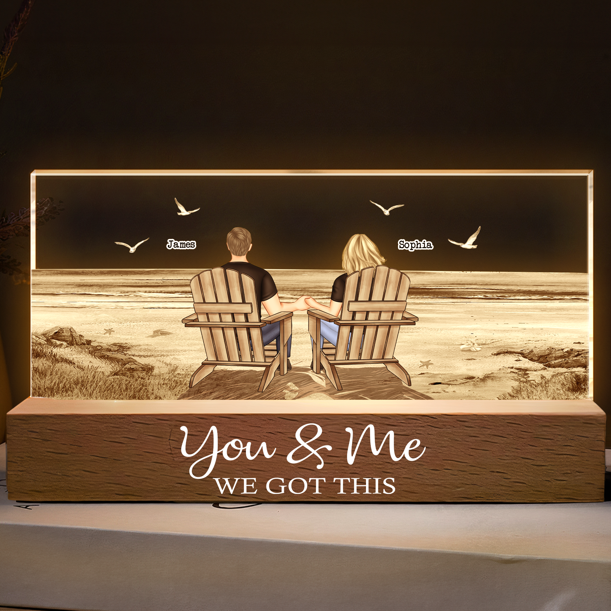 You & Me We Got This - Personalized LED Night Light