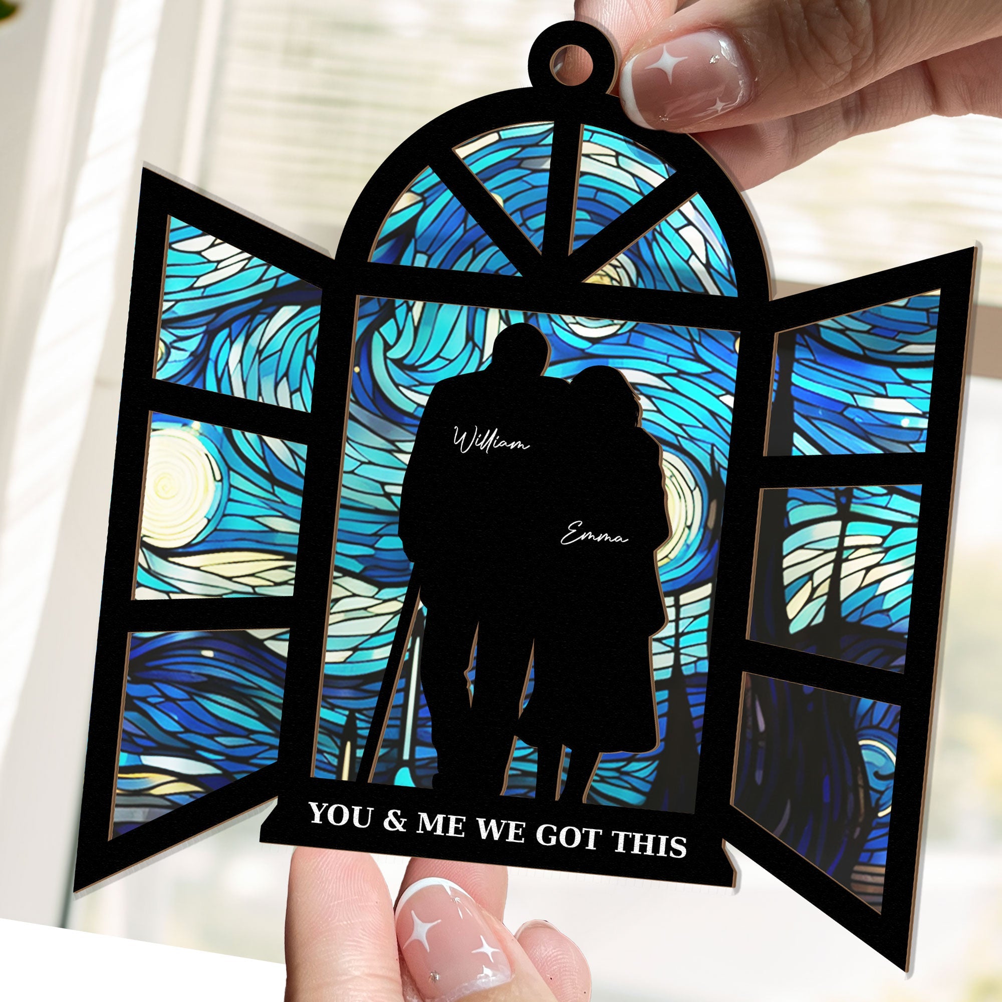 You & Me We Got This Starry Night - Personalized Window Hanging Suncatcher Ornament