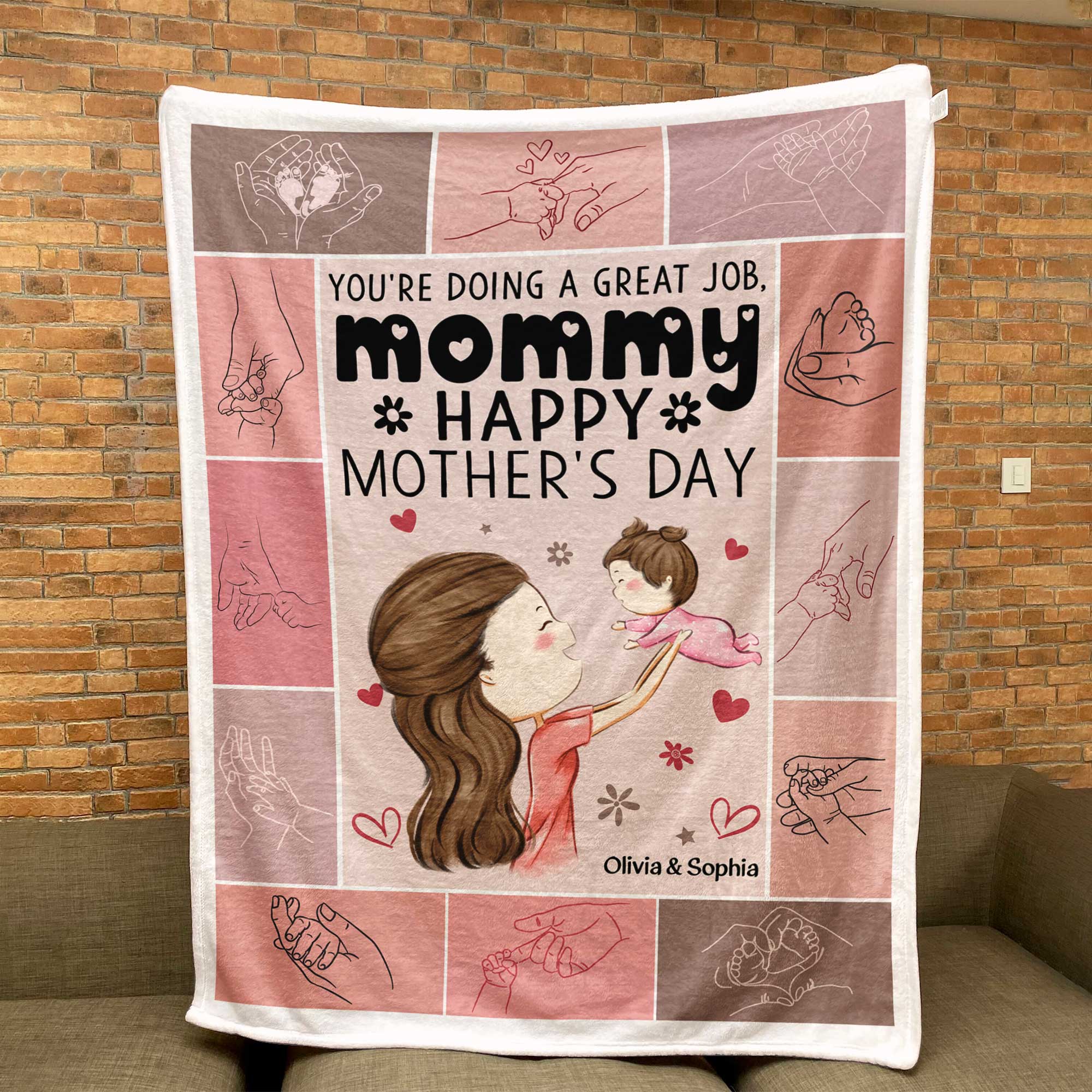 You're Doing Great Job Mommy - Personalized Blanket