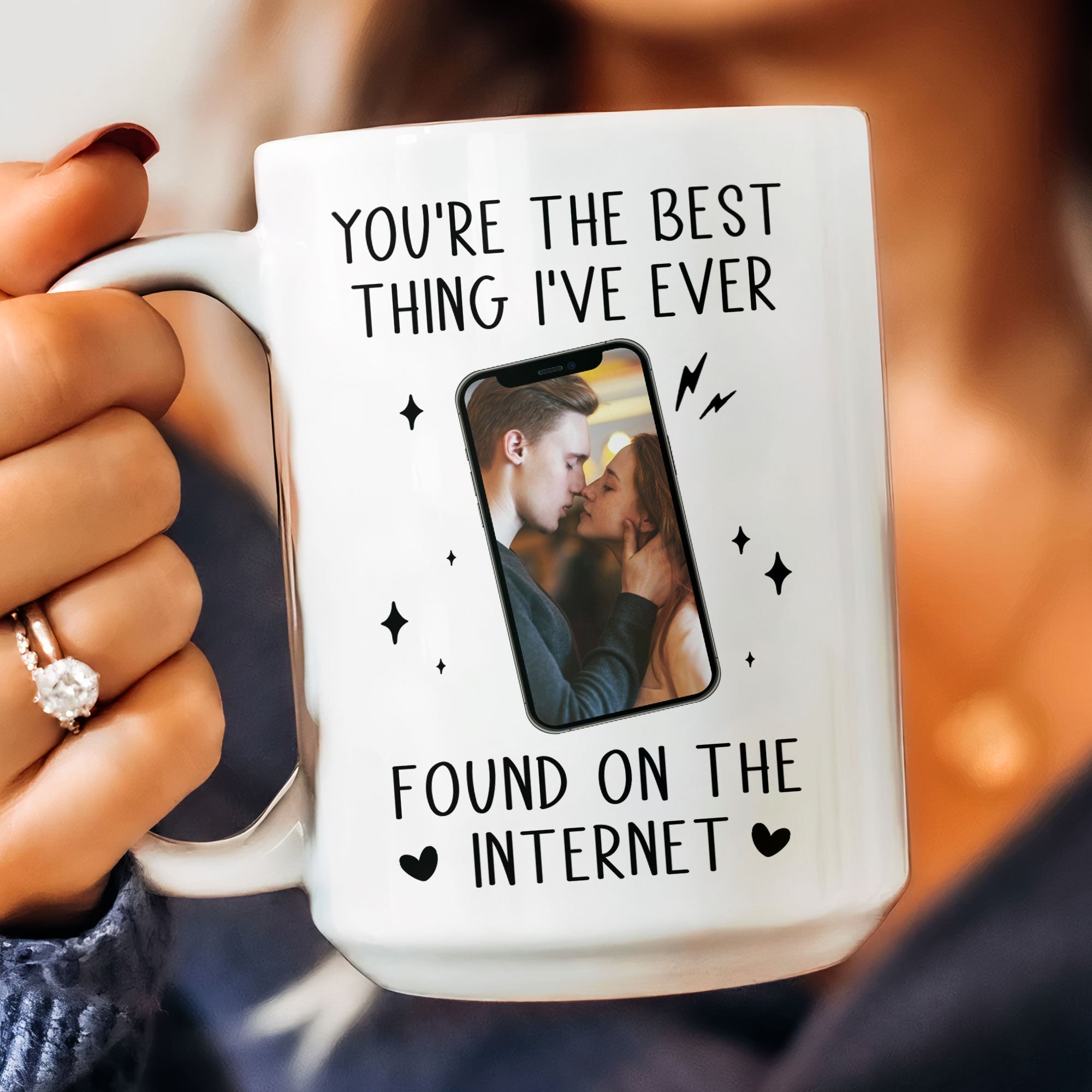 You're The Best Thing I've Ever Found On The Internet - Personalized Photo Mug