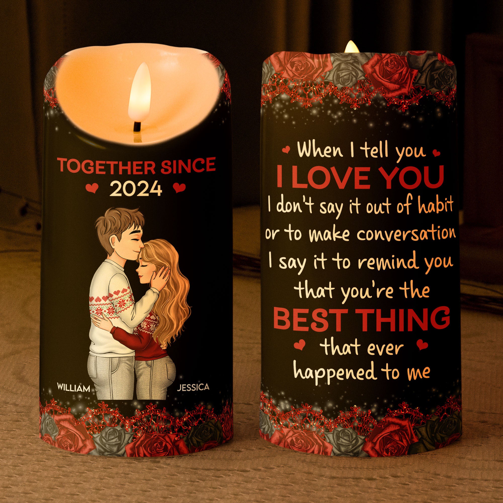 You're The Best Thing That Happened To Me - Personalized LED Candle