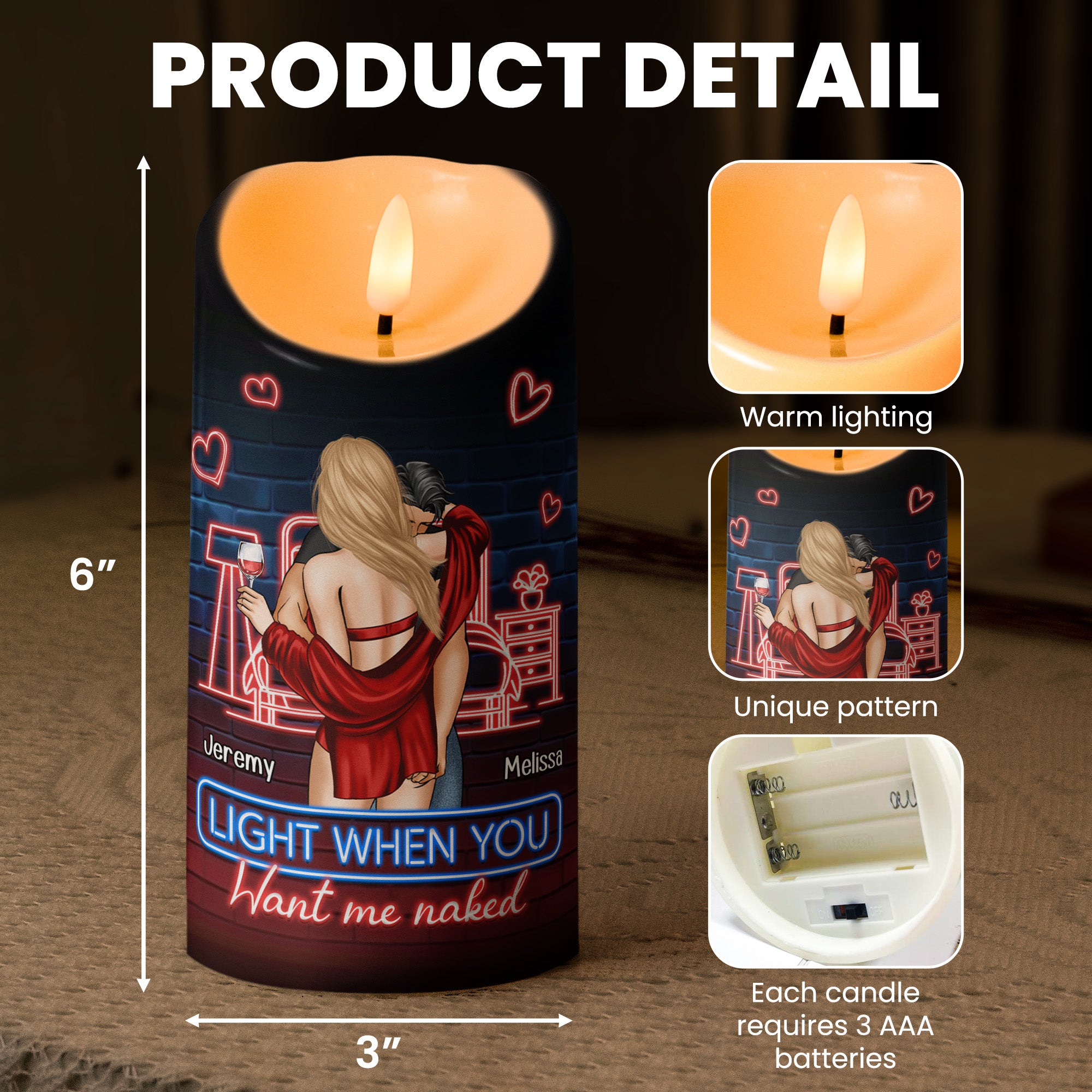 You're Always Sexy Light When You Want Me Naked - Personalized LED Candle