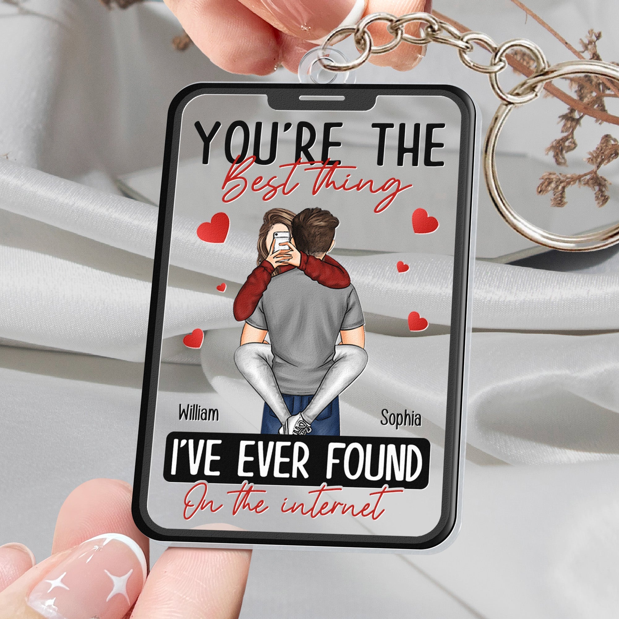 You're The Best Thing I've Ever Found On The Internet - Personalized Keychain