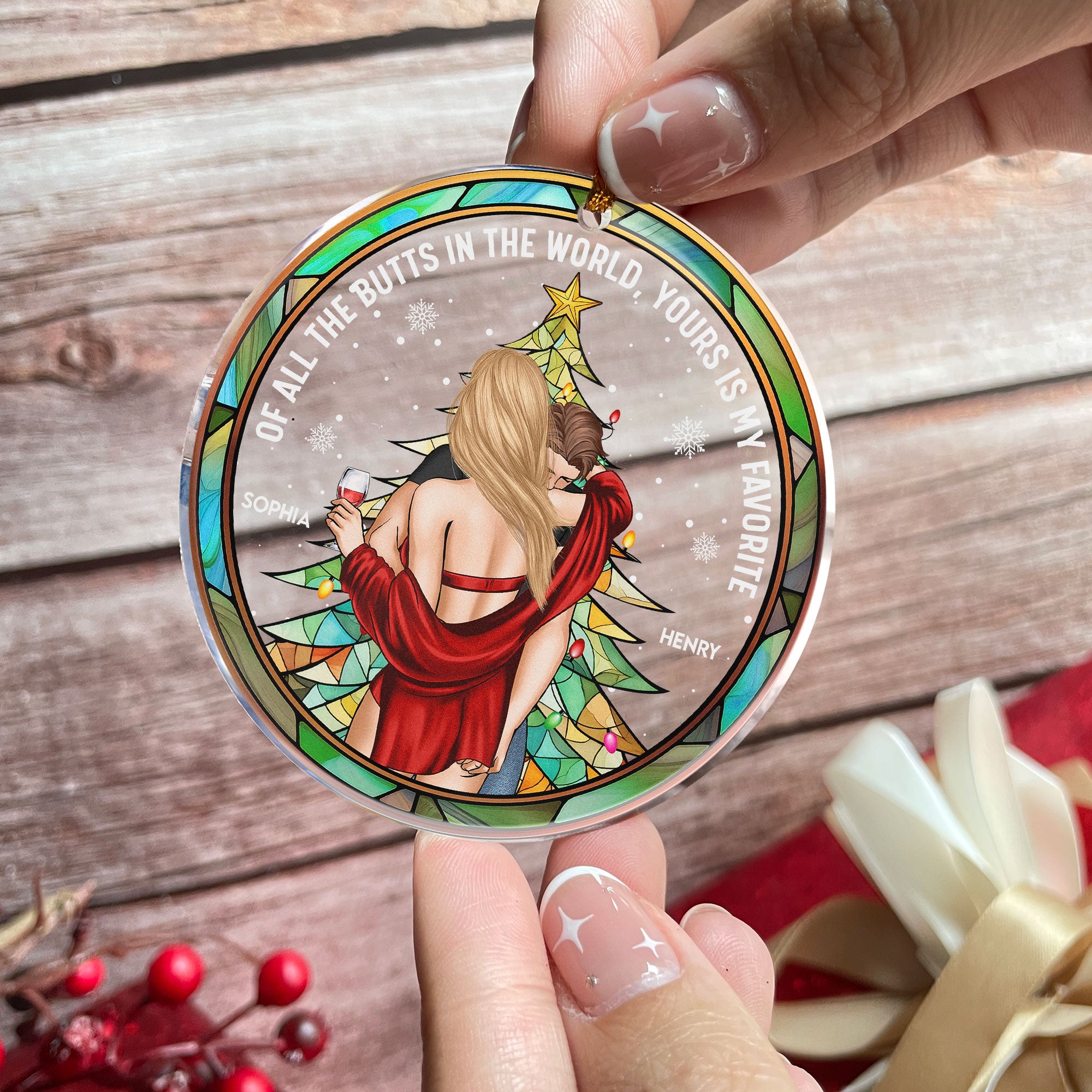 Your Butt Is My Favorite - Personalized Acrylic Ornament