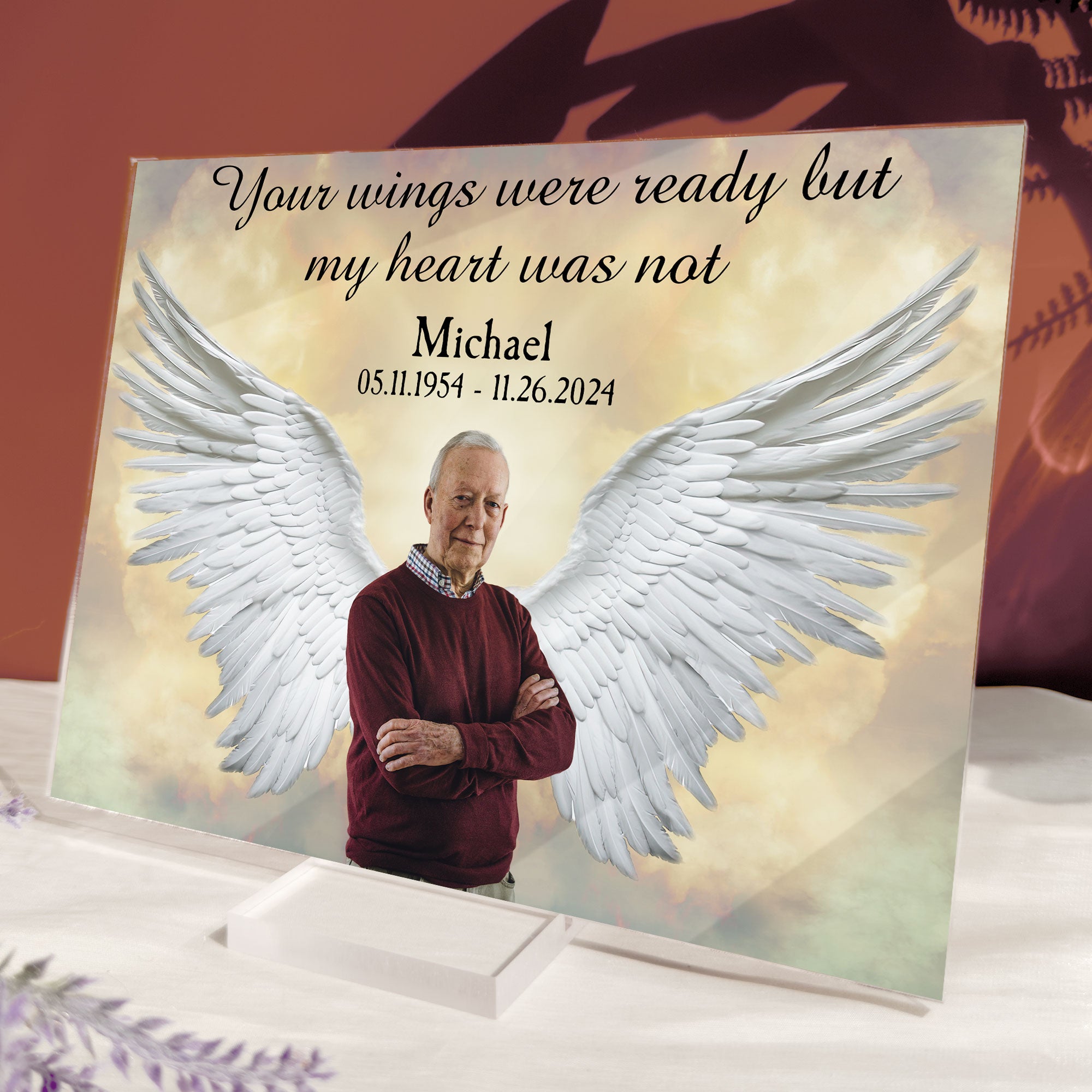 Your Wings Were Ready - Personalized Acrylic Photo Plaque