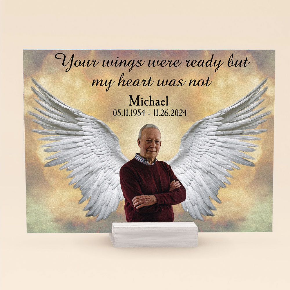 Your Wings Were Ready - Personalized Acrylic Photo Plaque