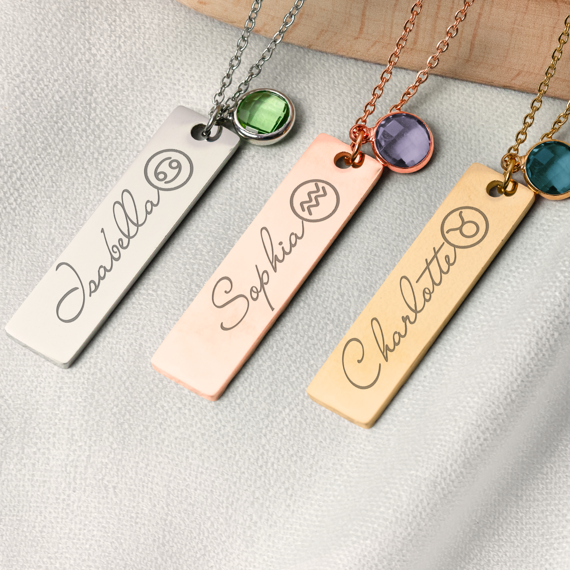 Zodiac Birthday Gift For Friend Daughter Family - Personalized Birthstone Necklace