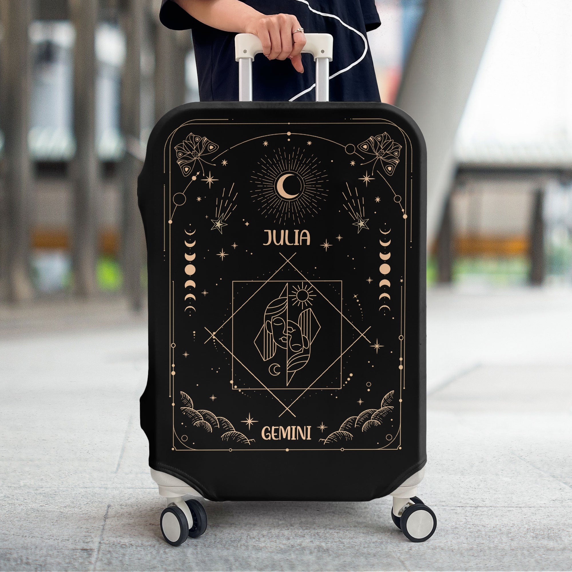 Zodiac Name - Personalized Luggage Cover