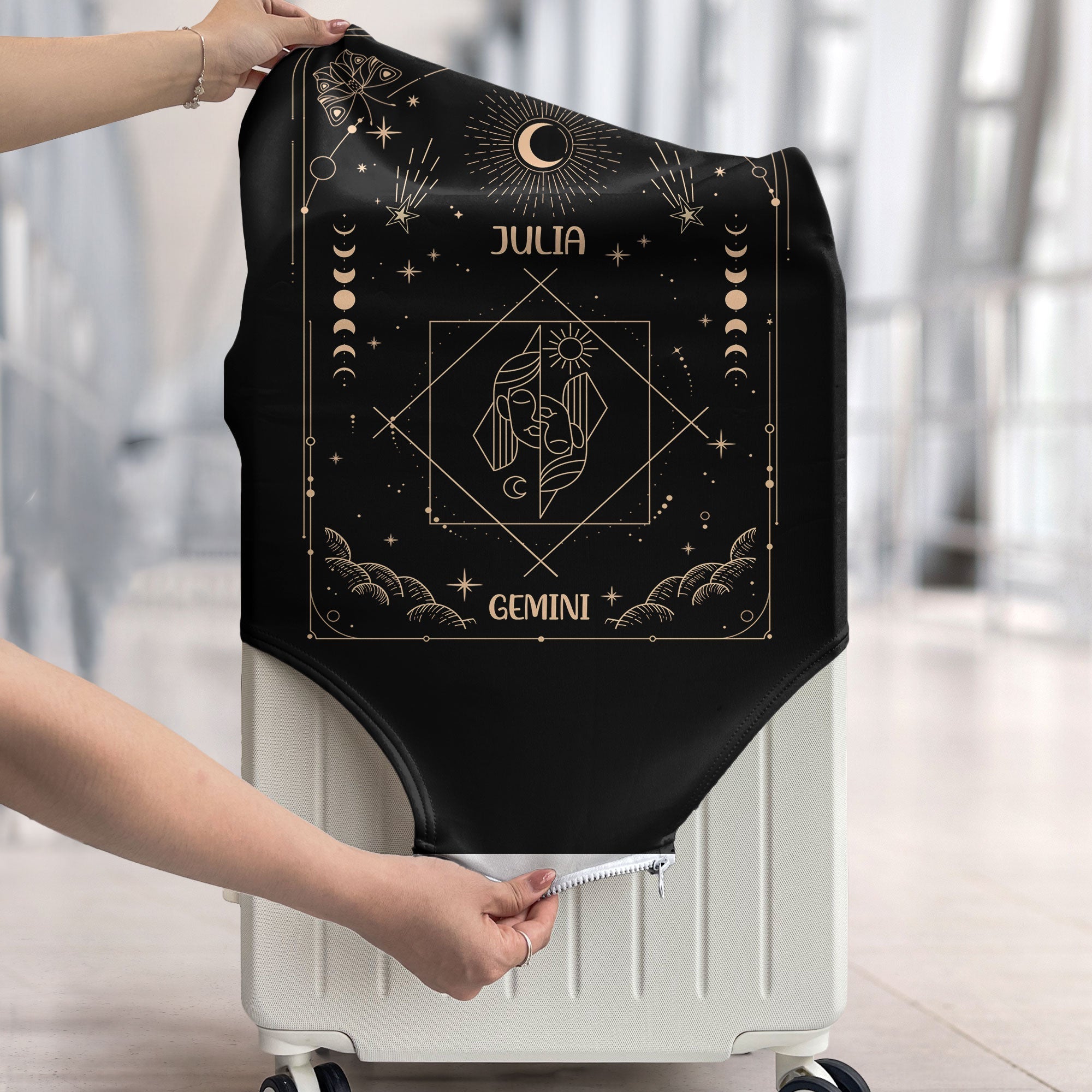 Zodiac Name - Personalized Luggage Cover