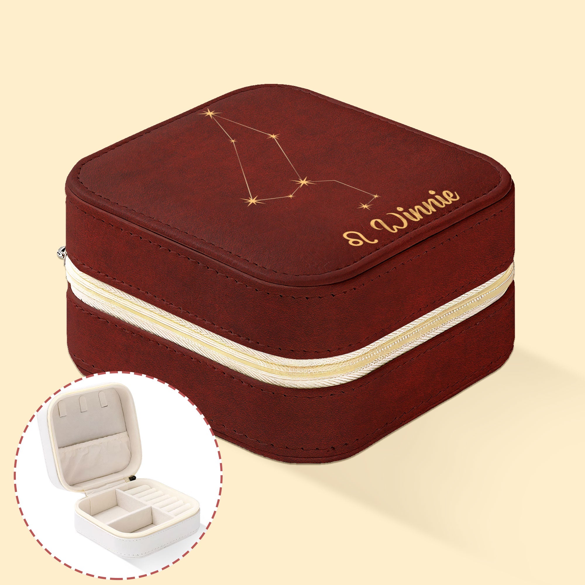 Zodiac Star - Personalized Jewelry Box