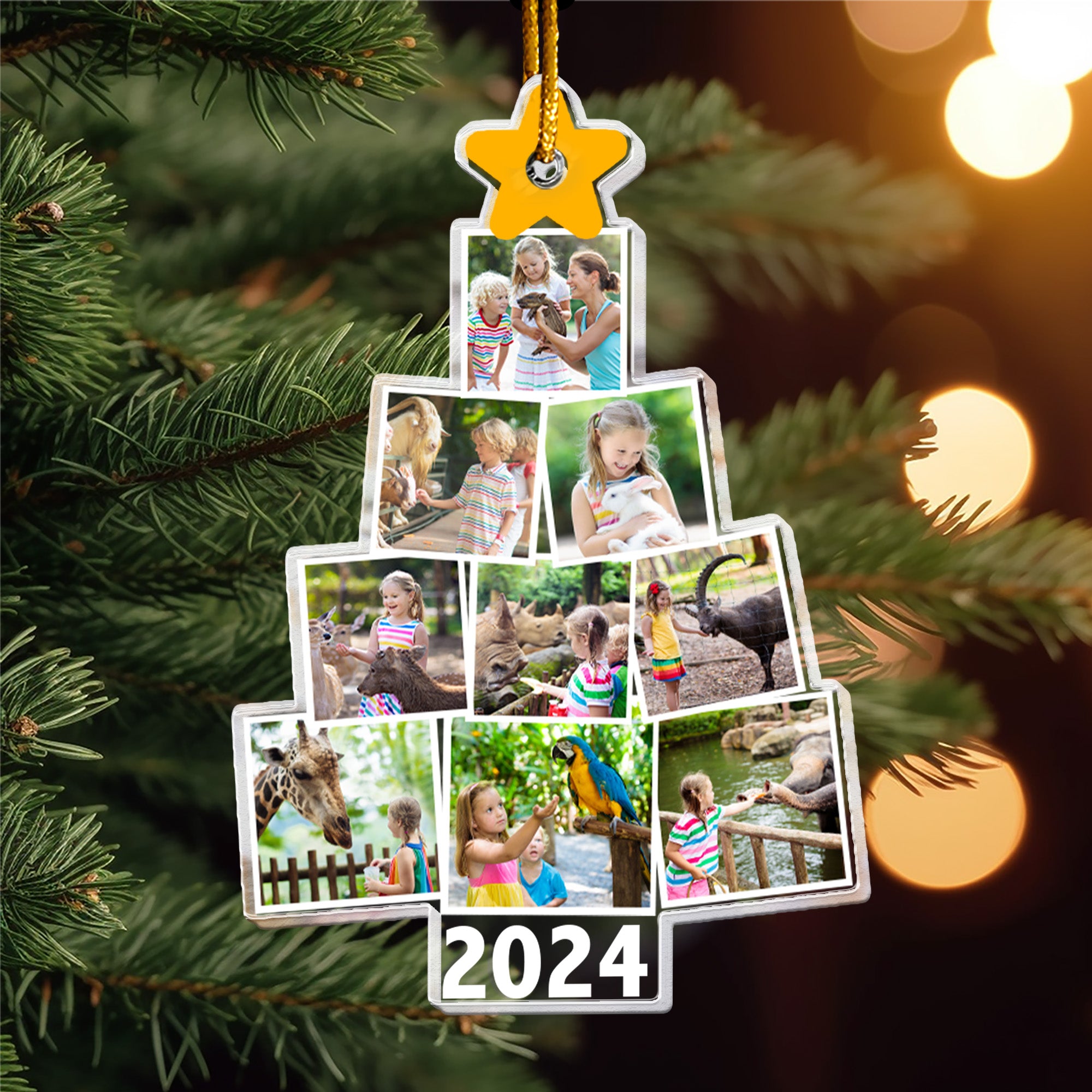 Zoo Area Christmas Tree - Personalized Acrylic Photo Ornament