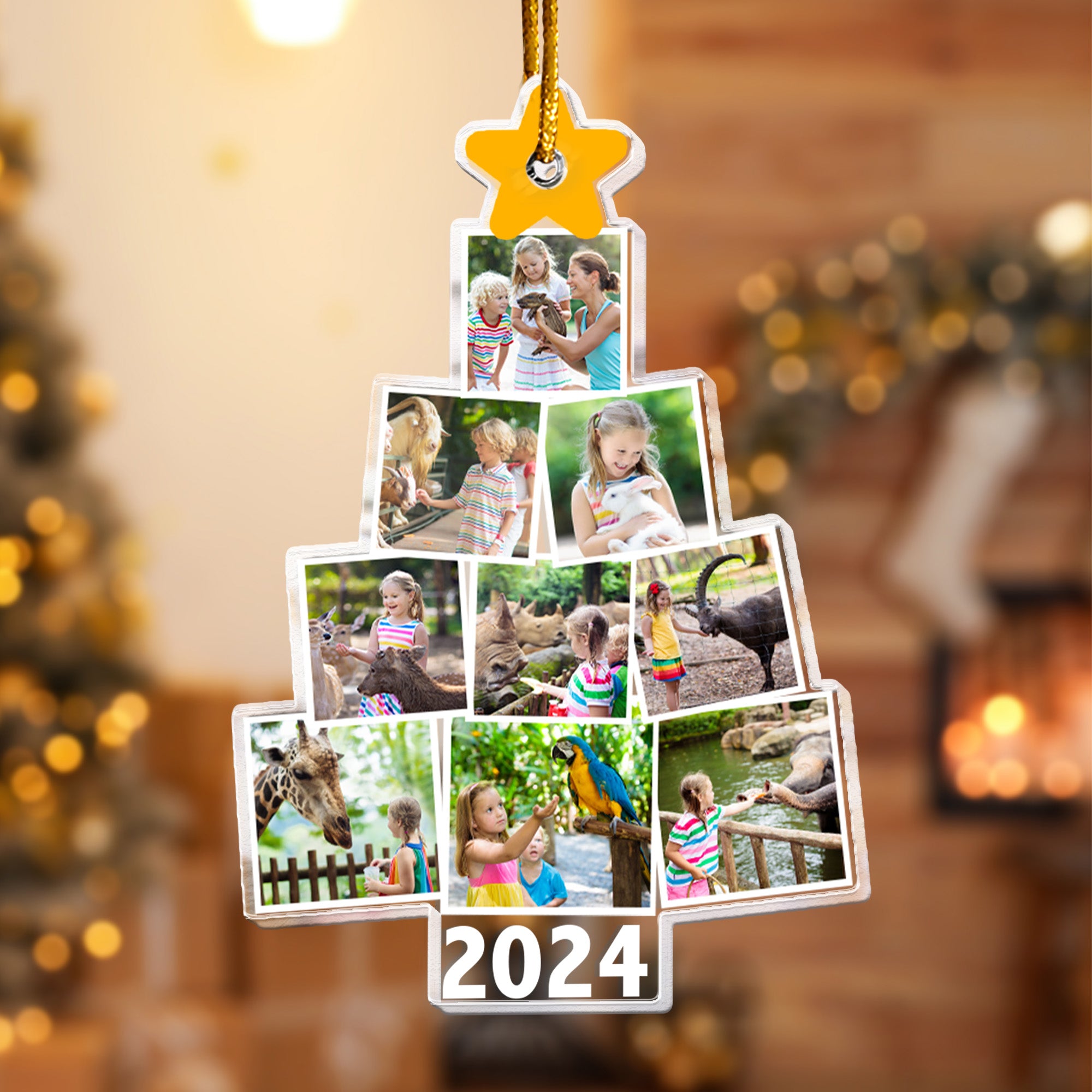 Zoo Area Christmas Tree - Personalized Acrylic Photo Ornament