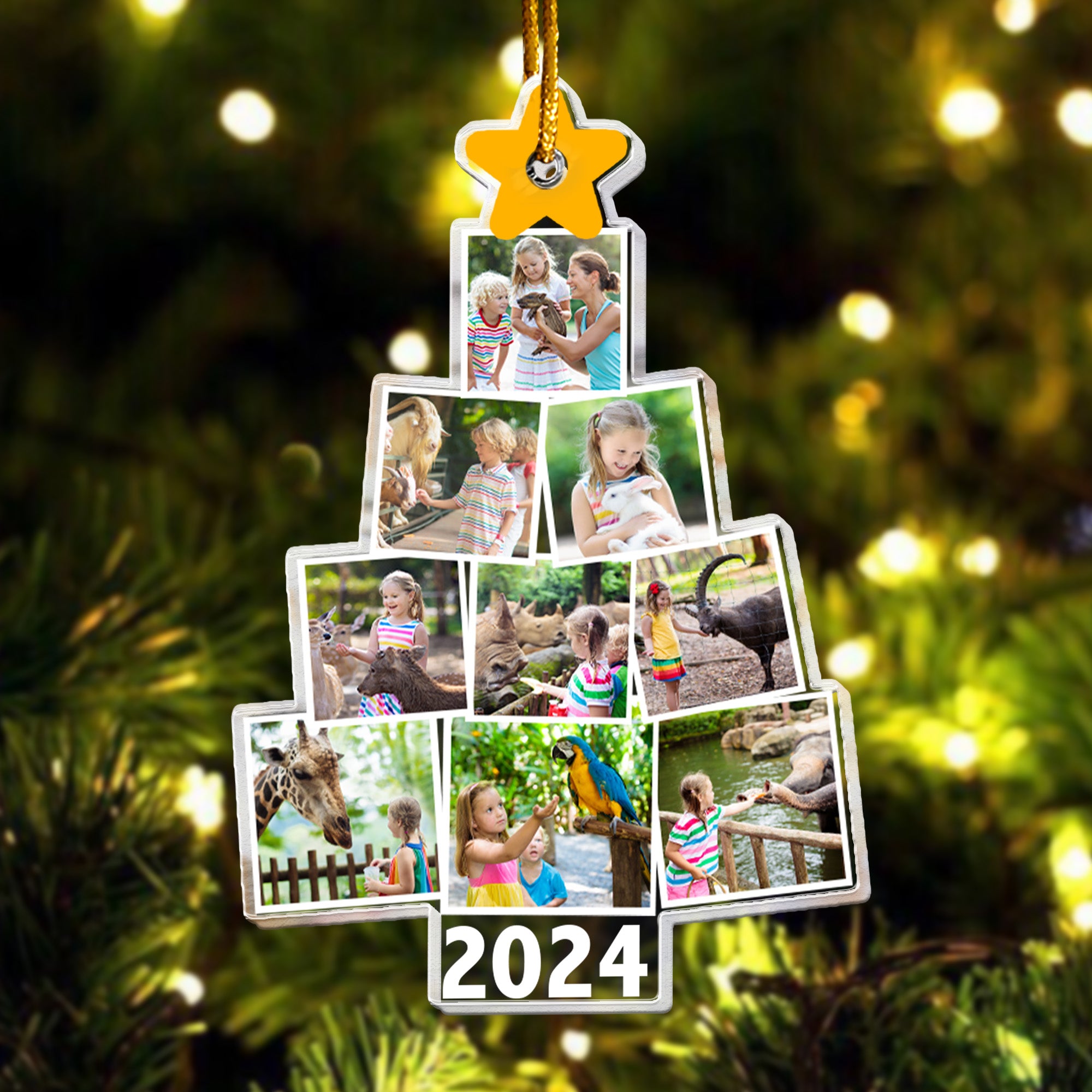 Zoo Area Christmas Tree - Personalized Acrylic Photo Ornament