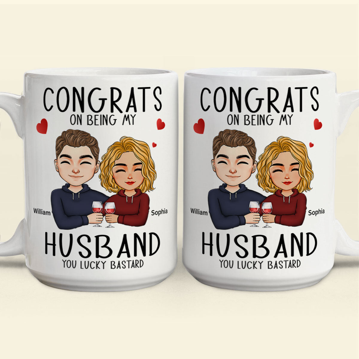 Congrats On Being My Husband - Personalized Mug