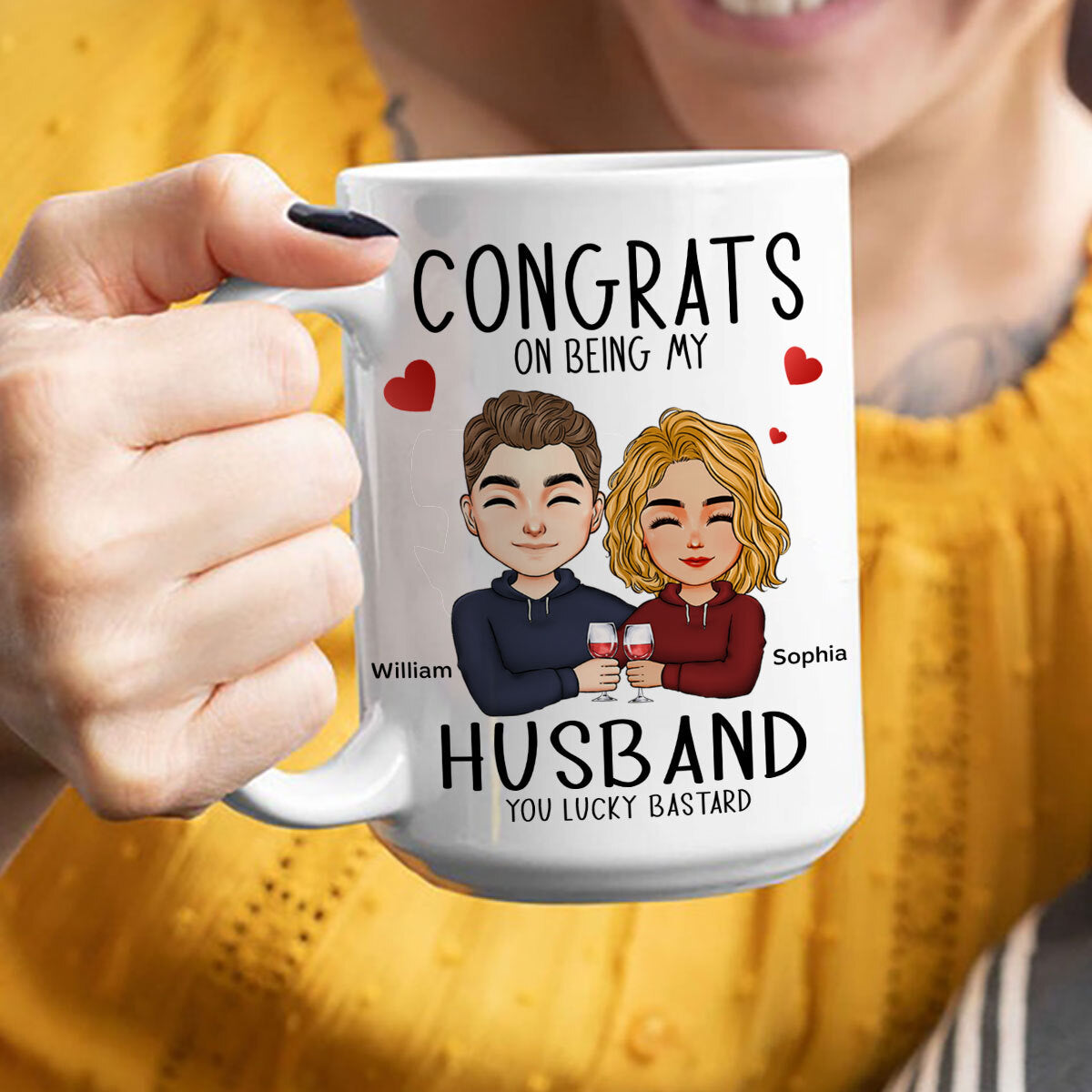 Congrats On Being My Husband - Personalized Mug